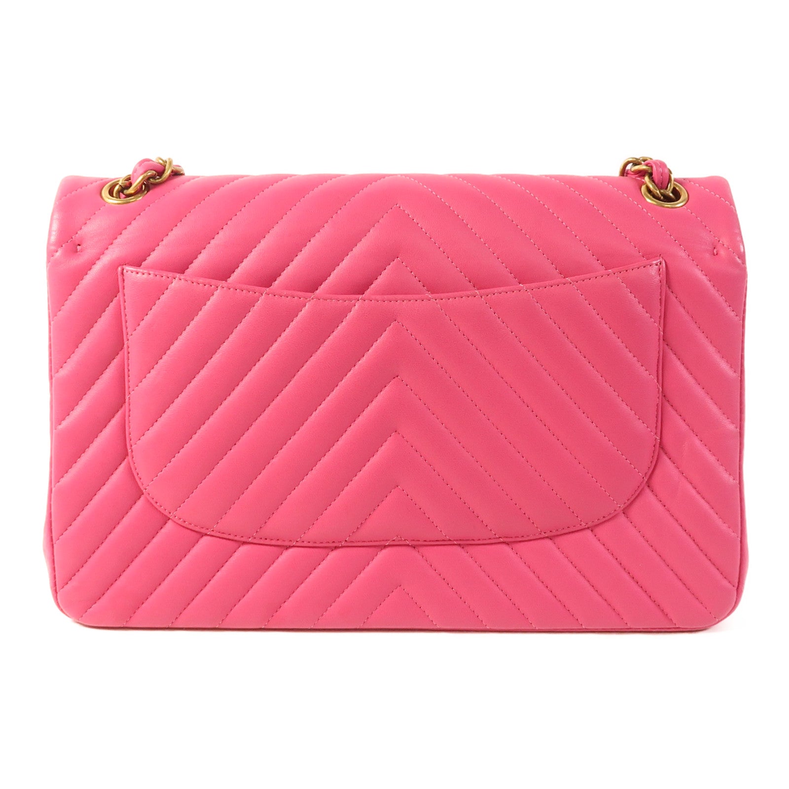 CHANEL 羊皮皮革Large Classic金扣鏈帶肩背袋