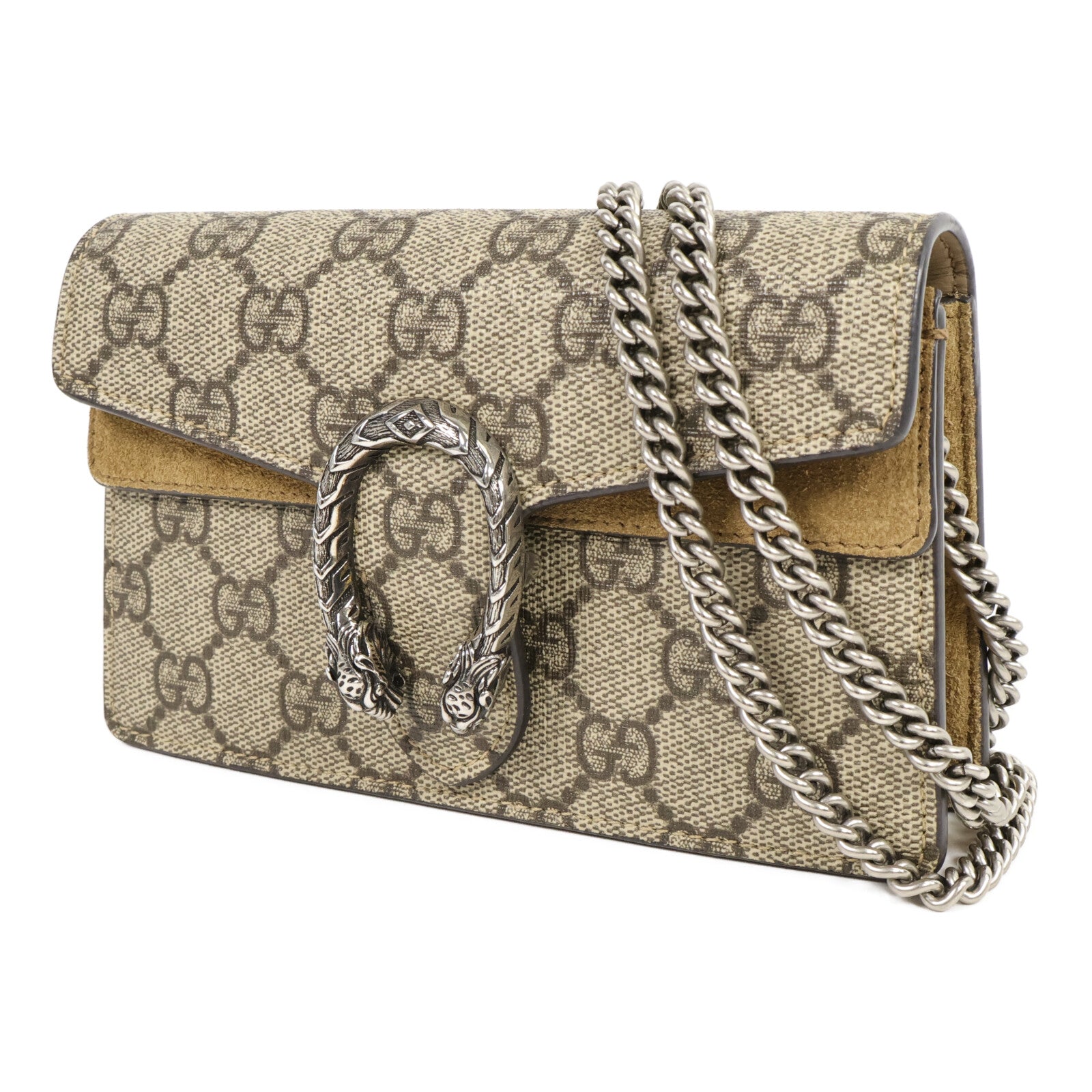 GUCCI 塗層帆布Dionysos Super Mini鏈帶肩背袋
