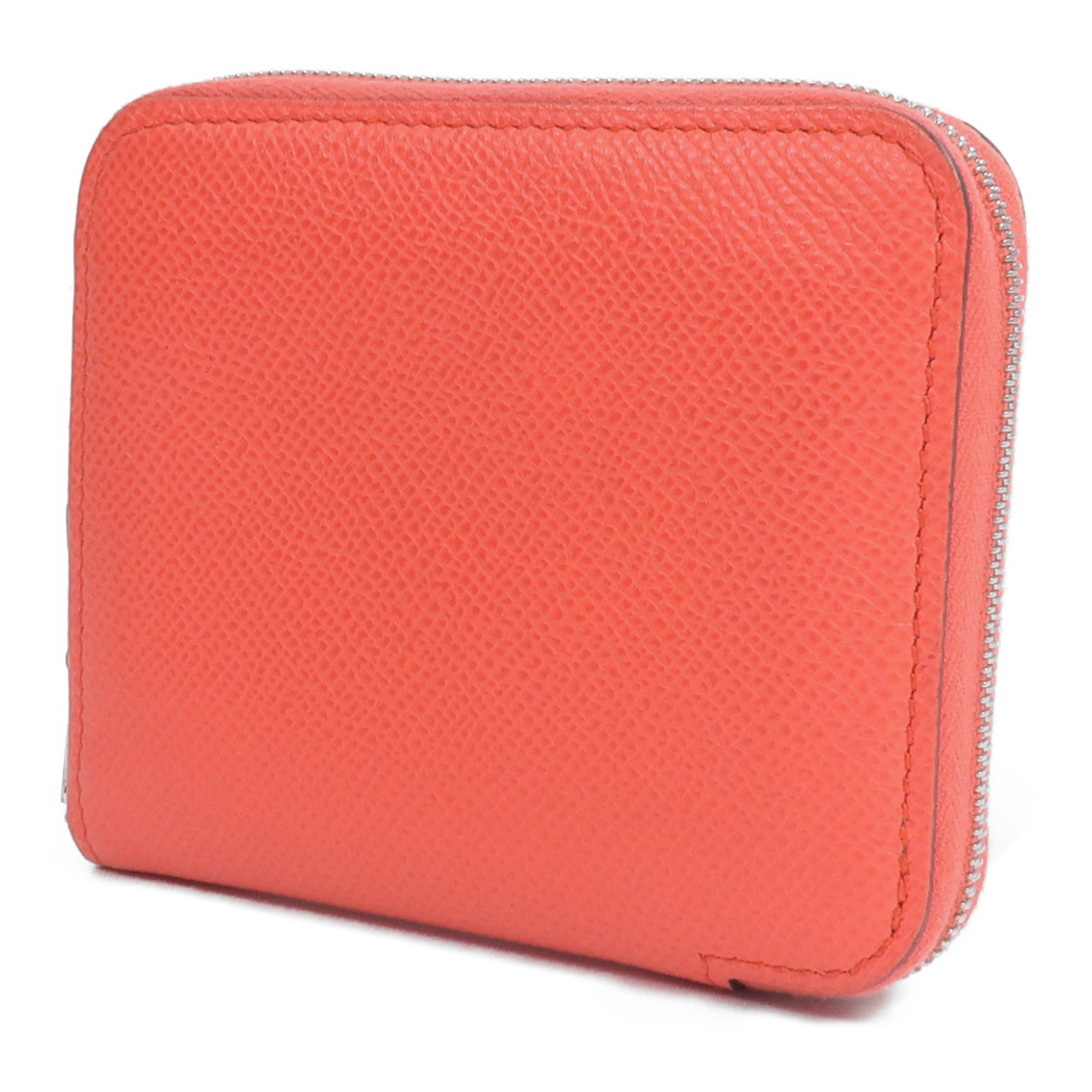 HERMES Epsom皮革/絲質Silk'In Compact Wallet錢包Rose Texas/Mauve Pale/Cardamome