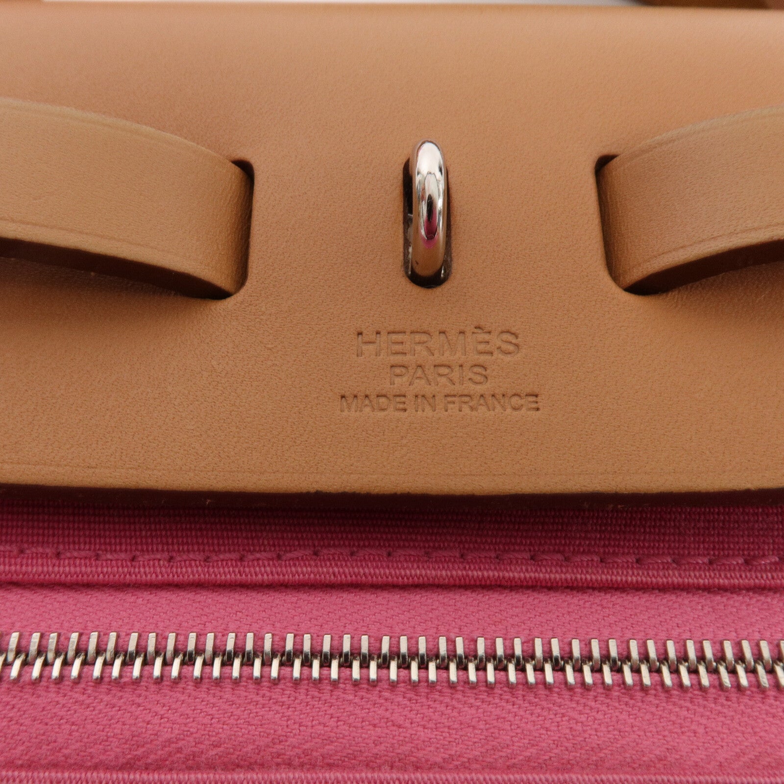 HERMES 帆布Herbag PM手挽肩背兩用袋Pink