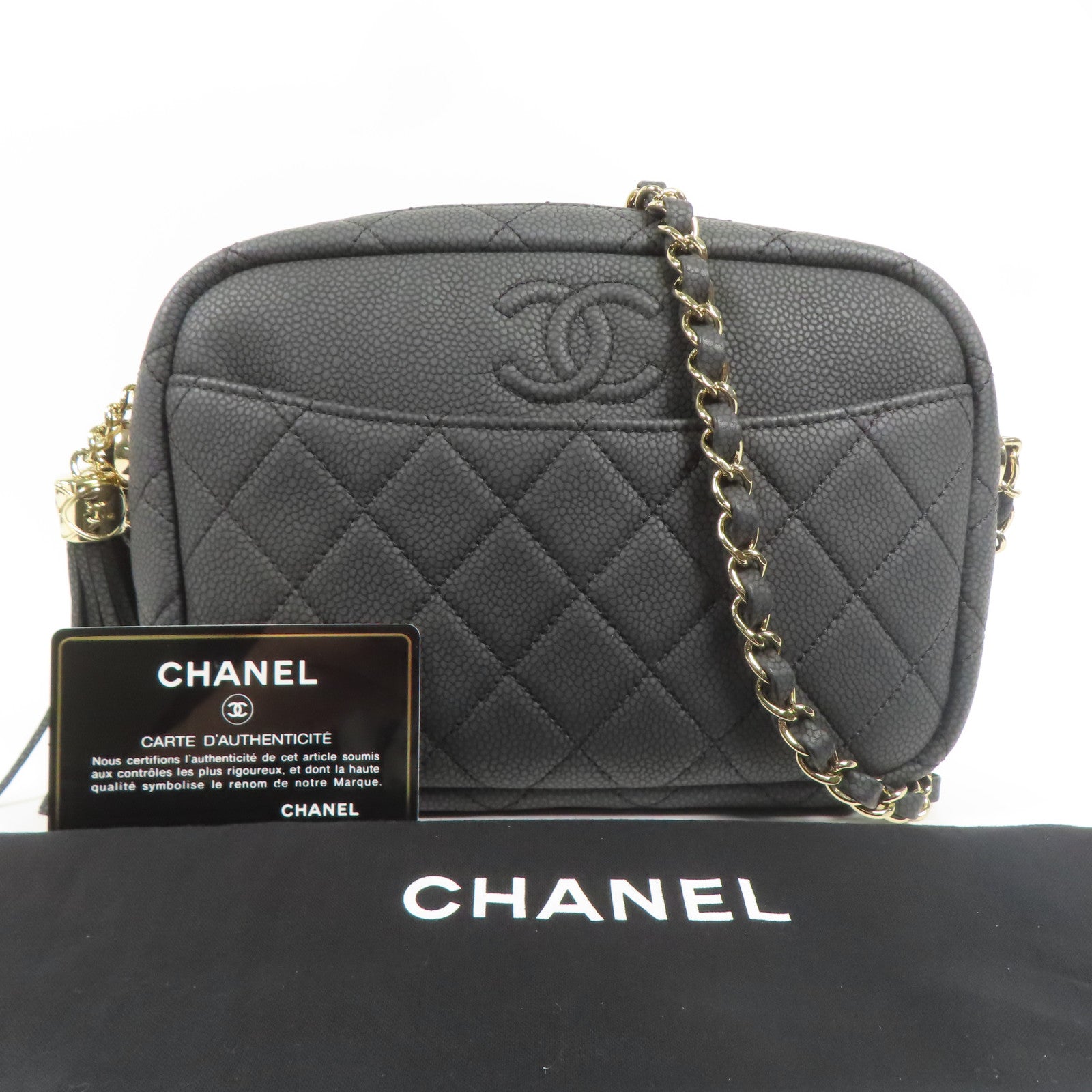 CHANEL 【激減優惠】牛皮皮革Shoulder Bag金扣鏈帶肩背袋