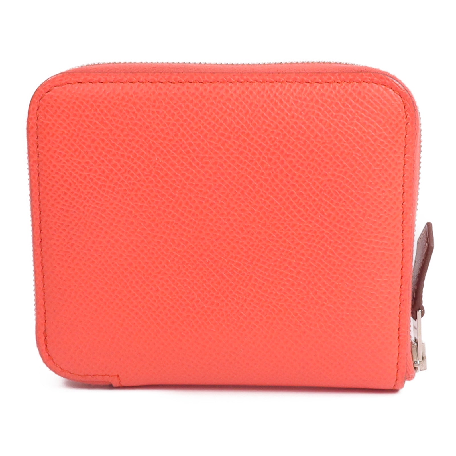 HERMES Epsom皮革/絲質Silk'In Compact Wallet錢包Rose Texas/Mauve Pale/Cardamome