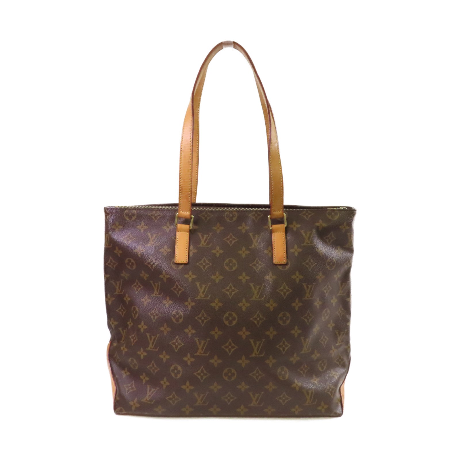 LOUIS VUITTON Monogram Cabas Mezzo Tote Bag金扣肩背袋啡色