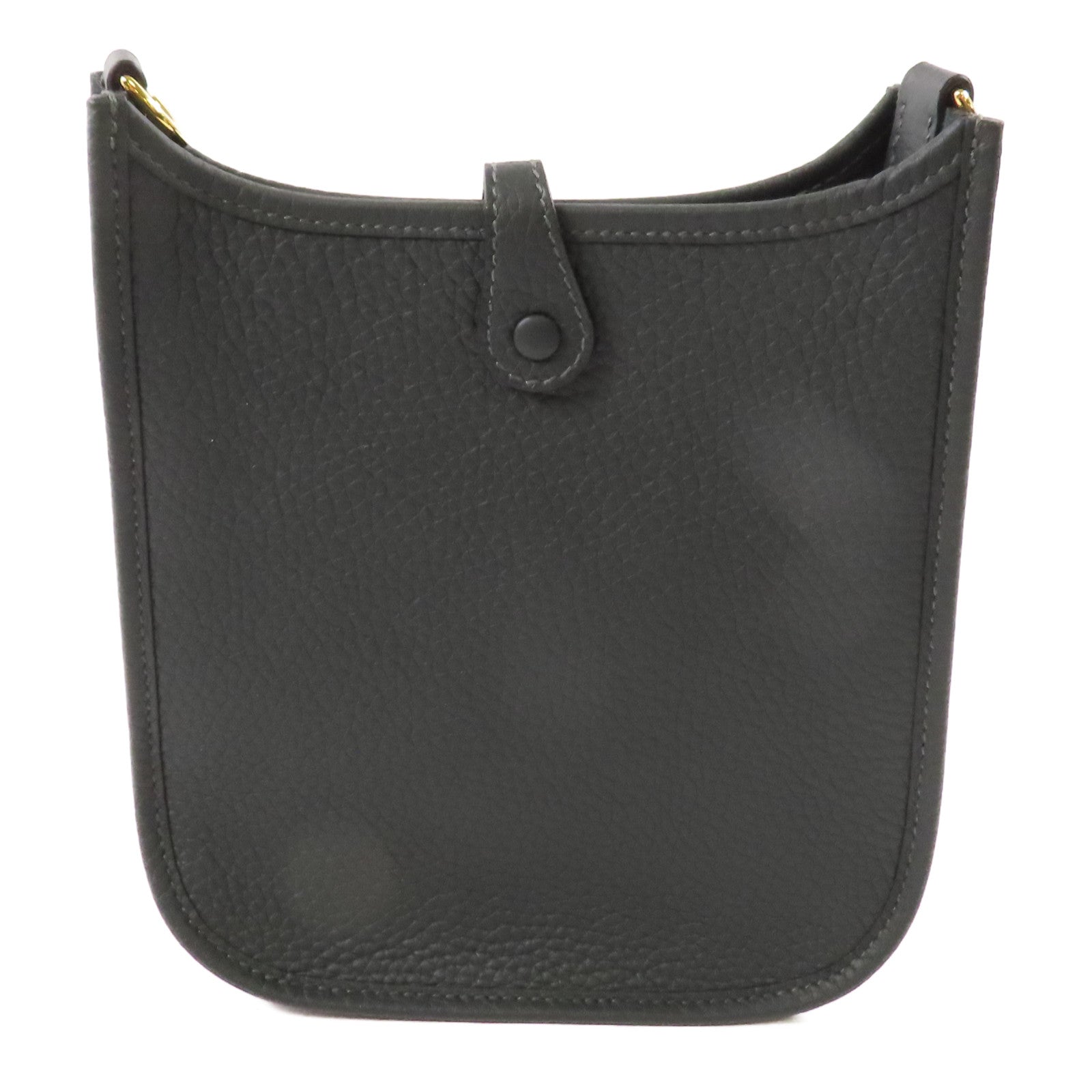 HERMES 【激減優惠】Clemence皮革Evelyne TPM金扣肩背袋Vert Fonce