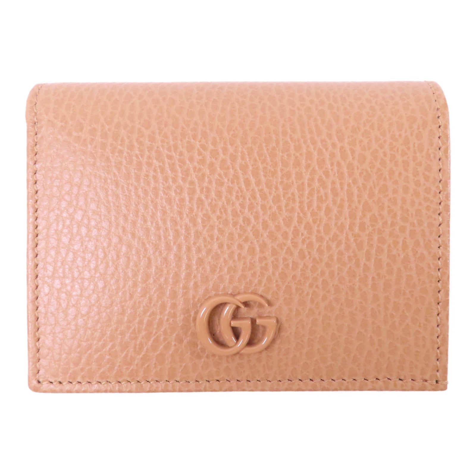 GUCCI 牛皮皮革Wallet銀扣錢包啡色