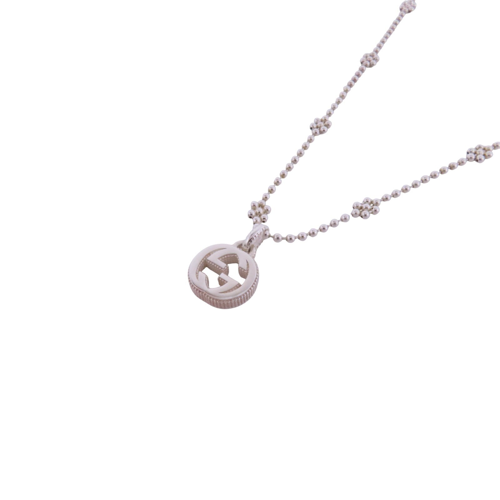 GUCCI 925純銀GG Necklace銀扣項鏈