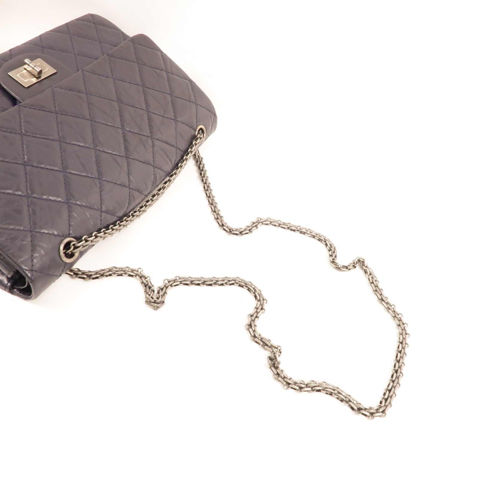 CHANEL 牛皮皮革Chanel 2.55 Large鏈帶肩背袋