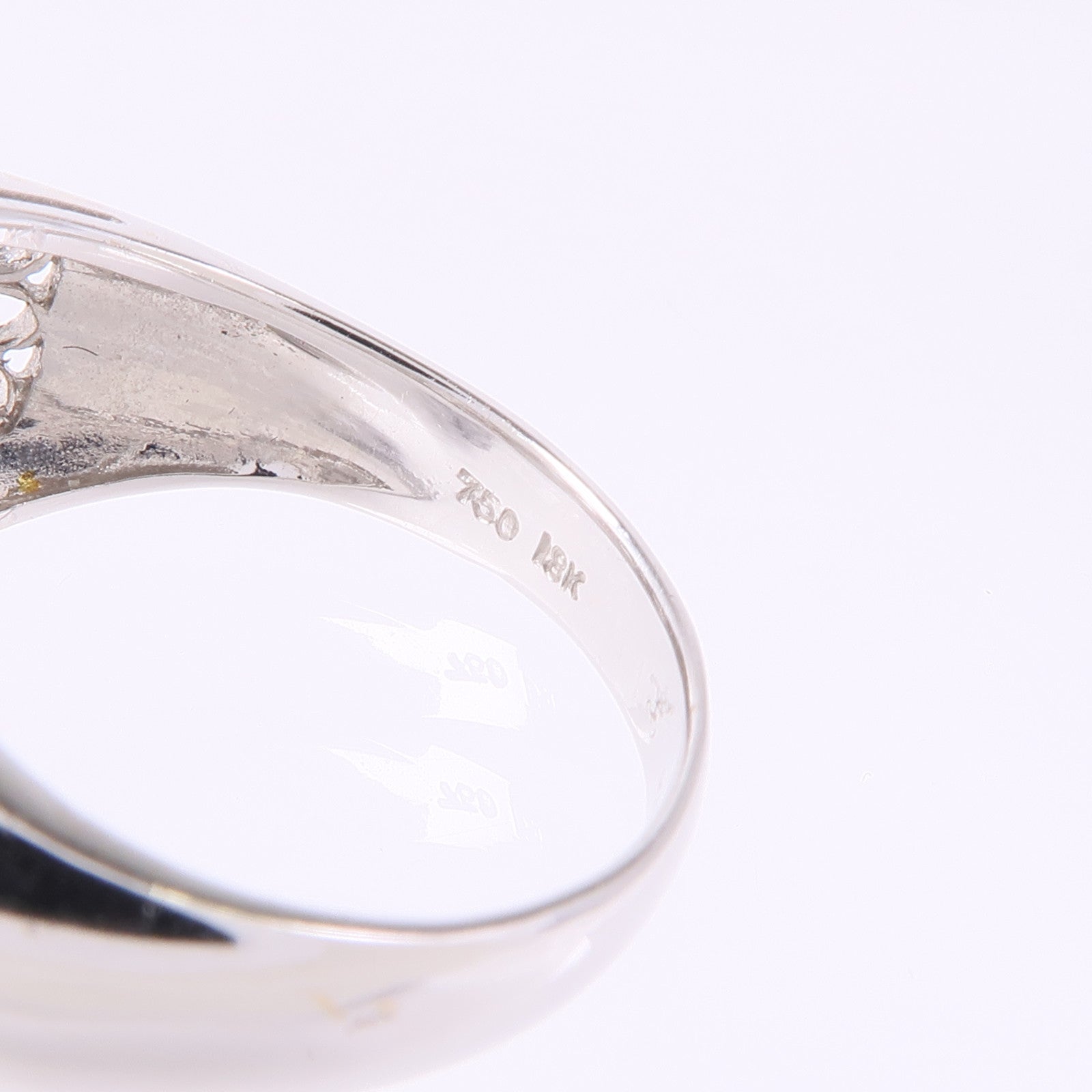 JEWELRY 18K白金Jade/Diamond Ring翡翠/鑽石戒指US#6