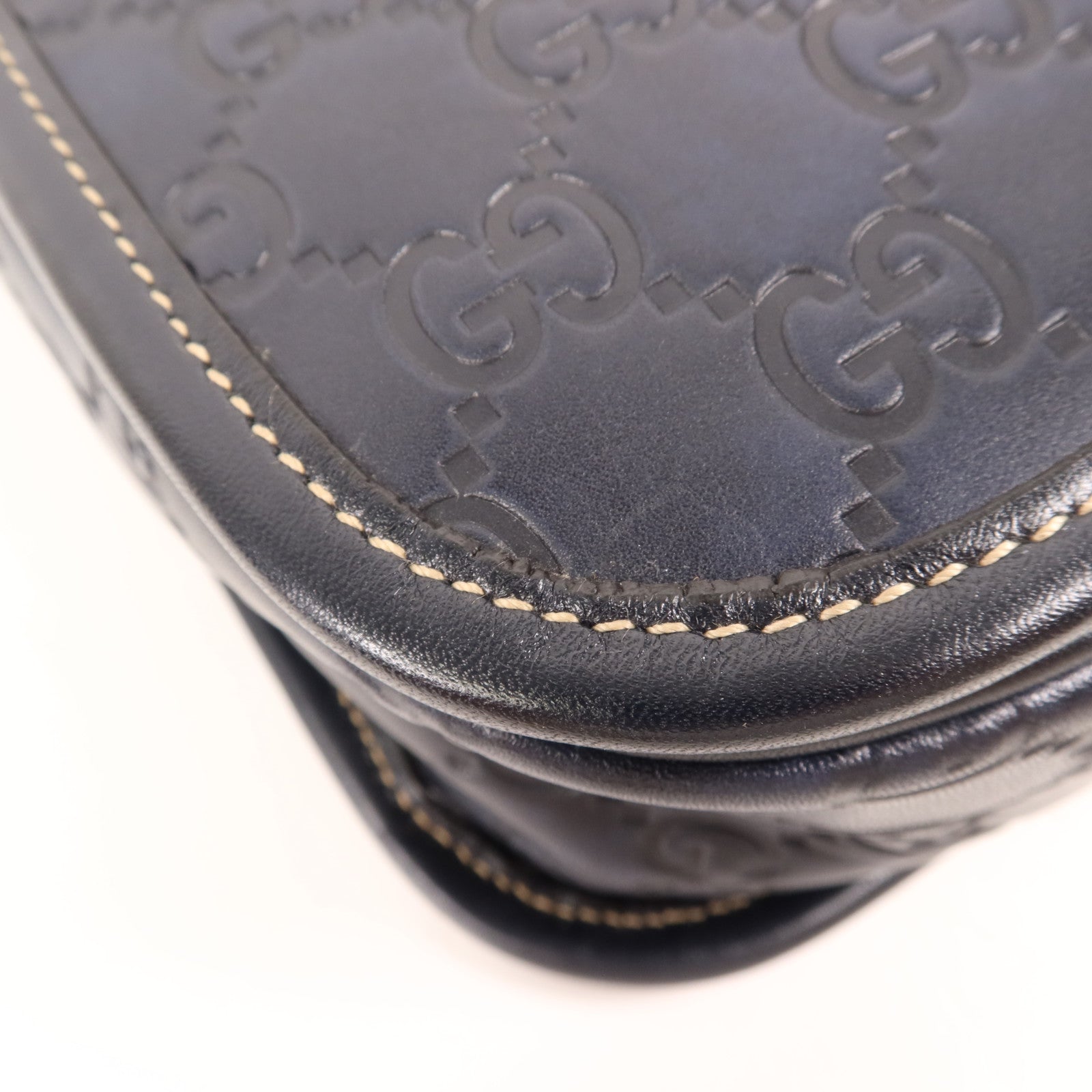 GUCCI 牛皮皮革Shoulder Bag銀扣肩背袋