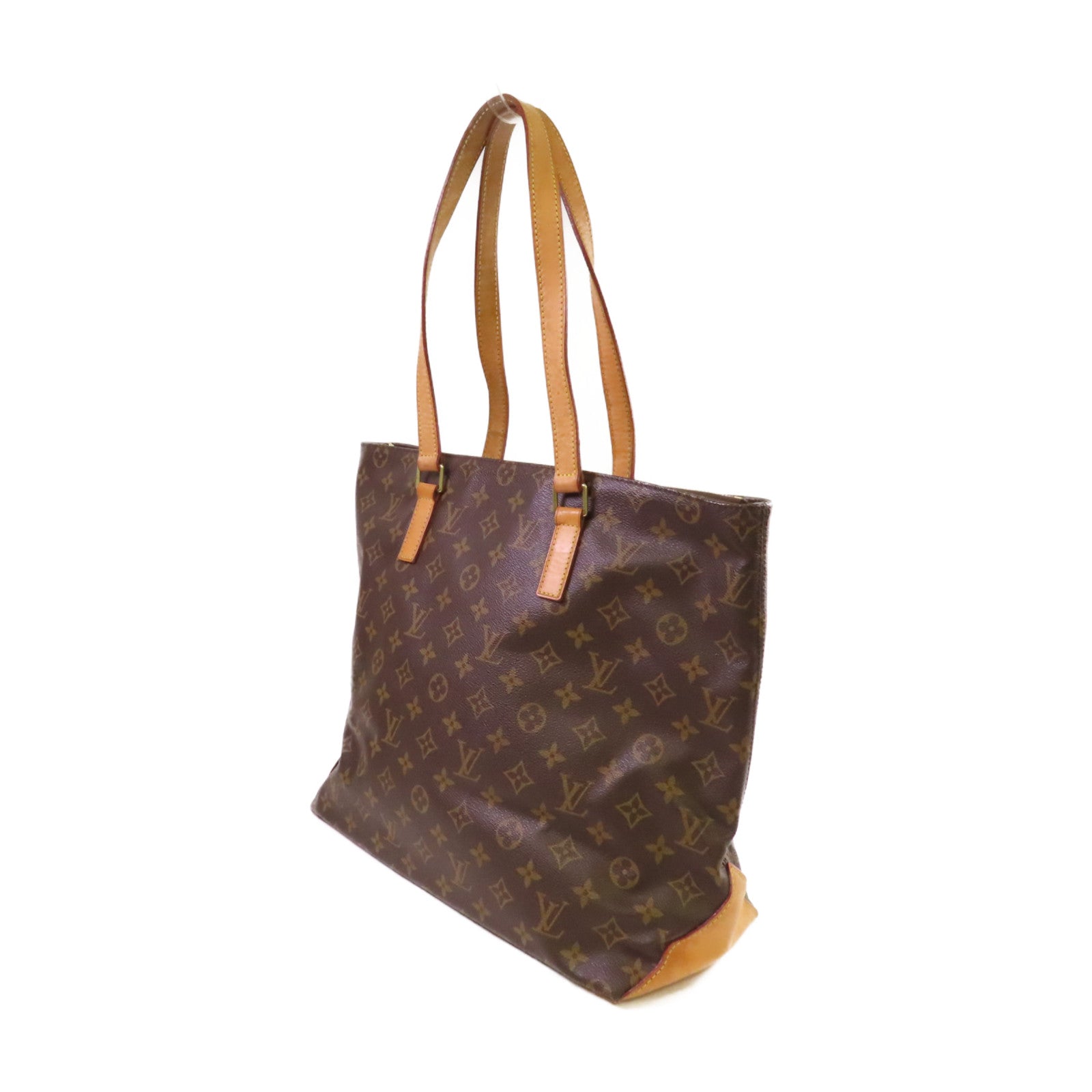 LOUIS VUITTON Monogram Cabas Mezzo Tote Bag金扣肩背袋啡色