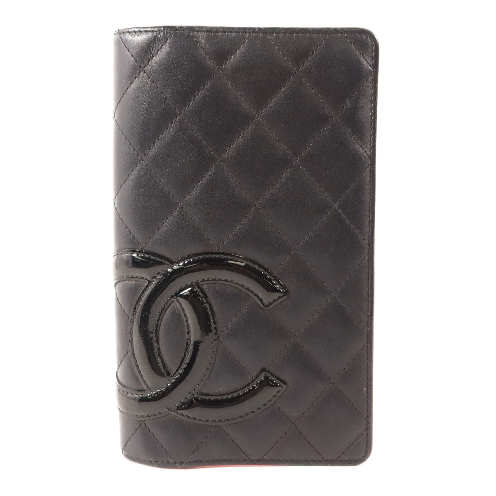CHANEL 牛皮皮革Combon Long Wallet銀扣長錢包