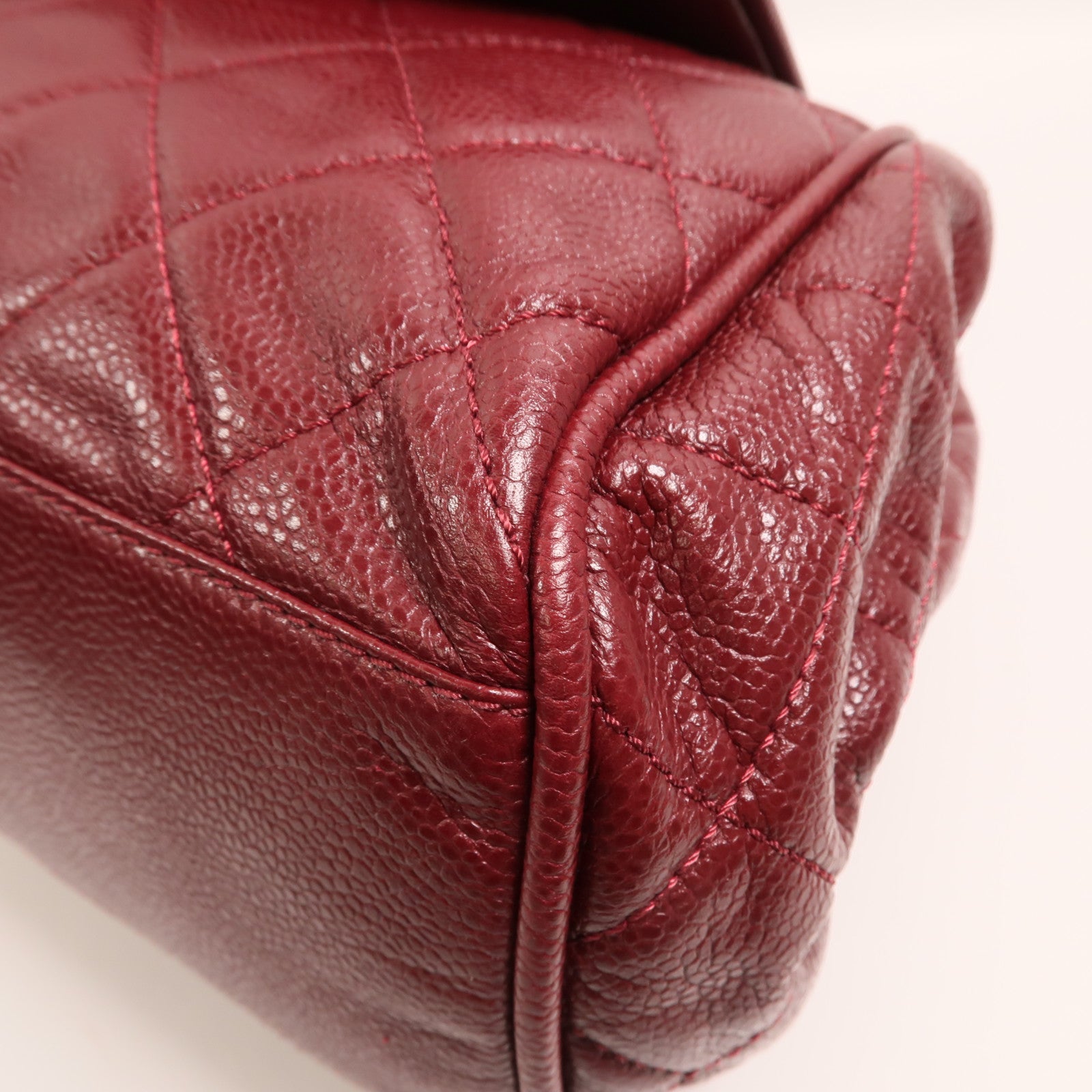 CHANEL 牛皮皮革Chain Shoulder銀扣鏈帶肩背袋