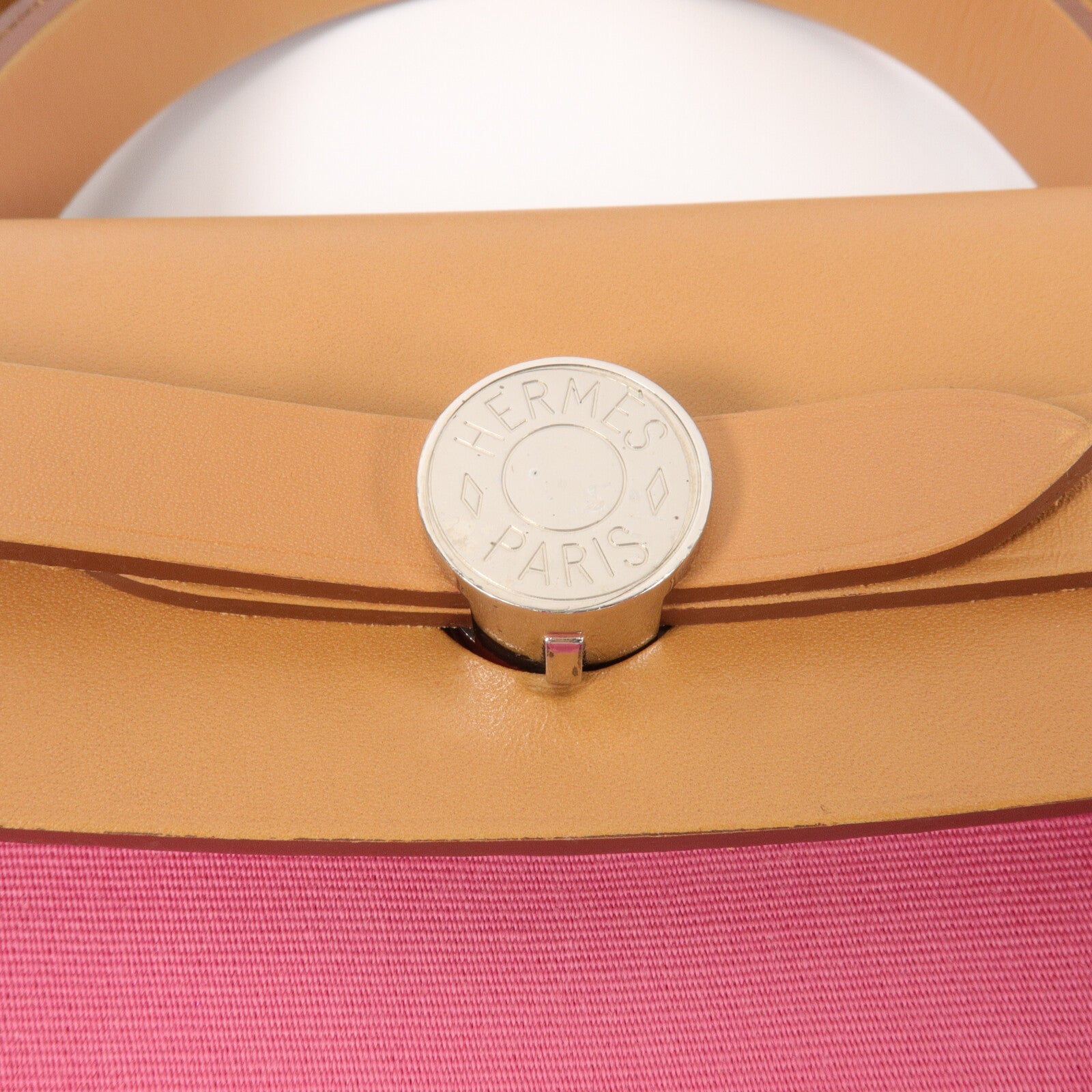 HERMES 帆布Herbag PM手挽肩背兩用袋Pink