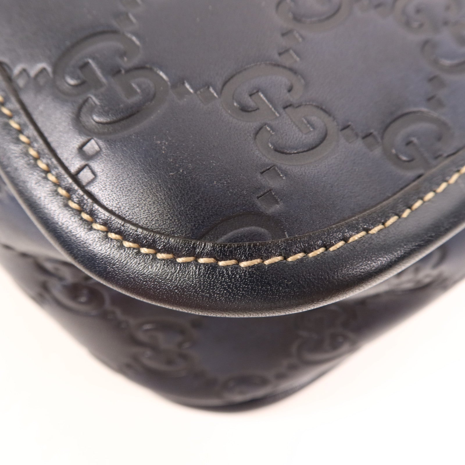 GUCCI 牛皮皮革Shoulder Bag銀扣肩背袋