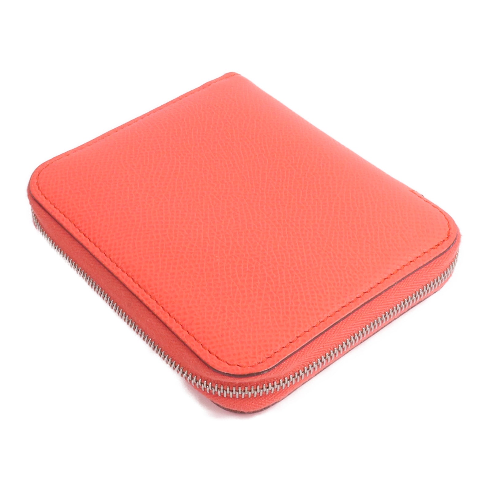 HERMES Epsom皮革/絲質Silk'In Compact Wallet錢包Rose Texas/Mauve Pale/Cardamome