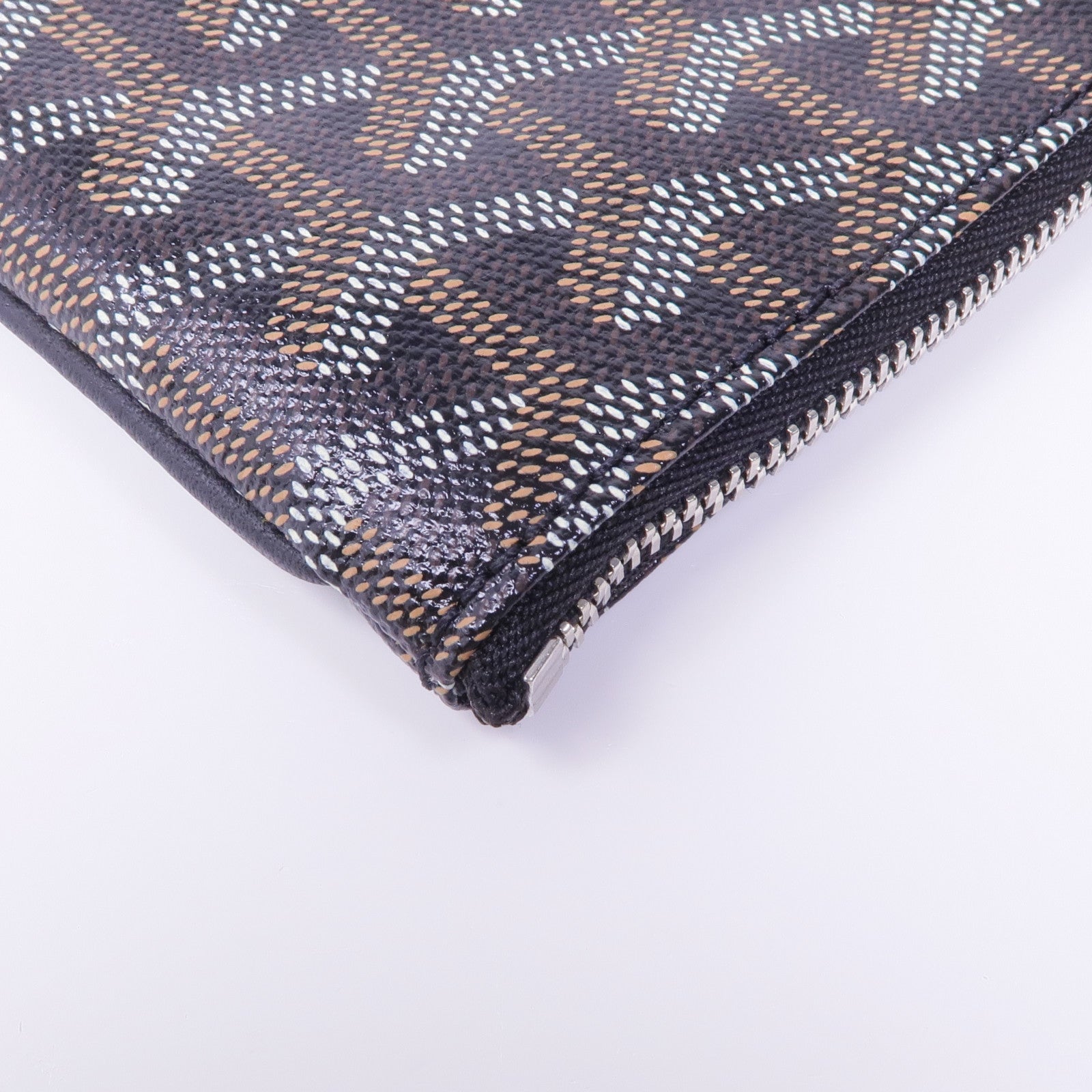 GOYARD 塗層帆布Pouch銀扣手拿包