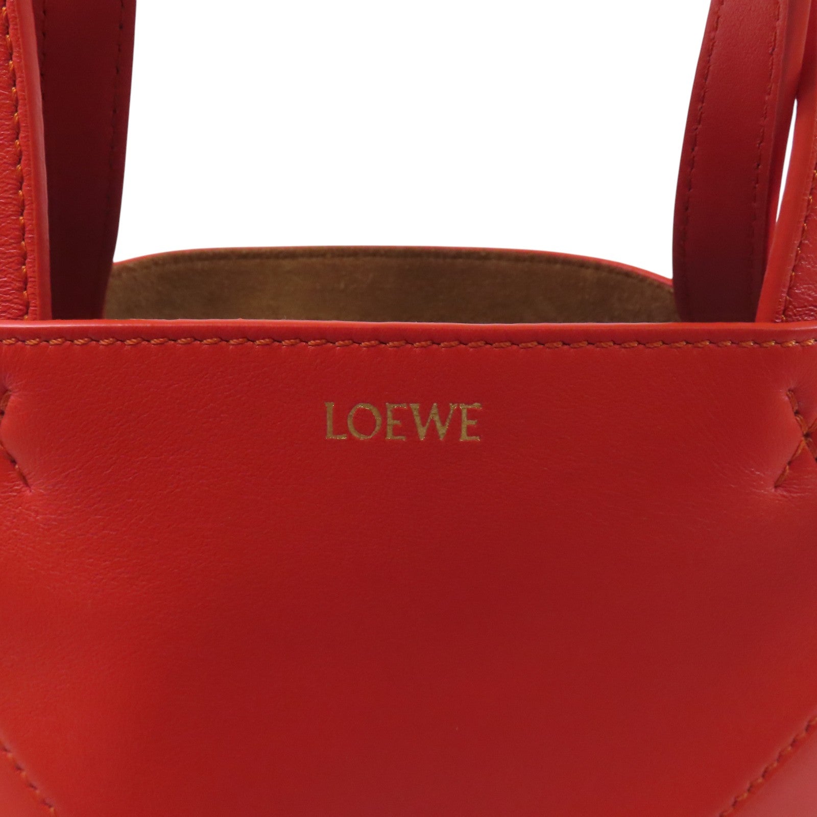 LOEWE 牛皮皮革Mini Puzele Fold Tote金扣手挽肩背兩用袋