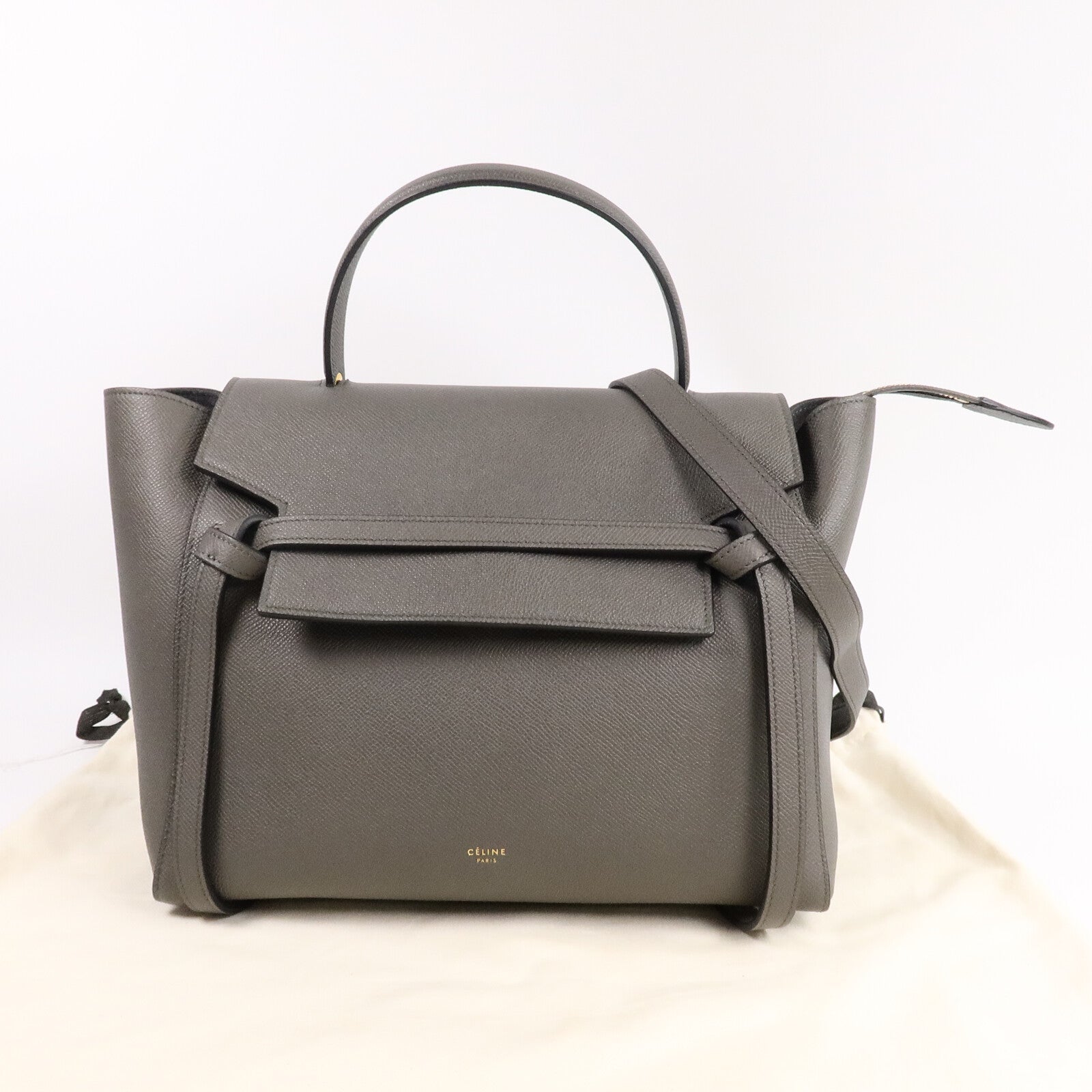 CELINE 牛皮皮革Micro Belt手扣手挽肩背兩用袋
