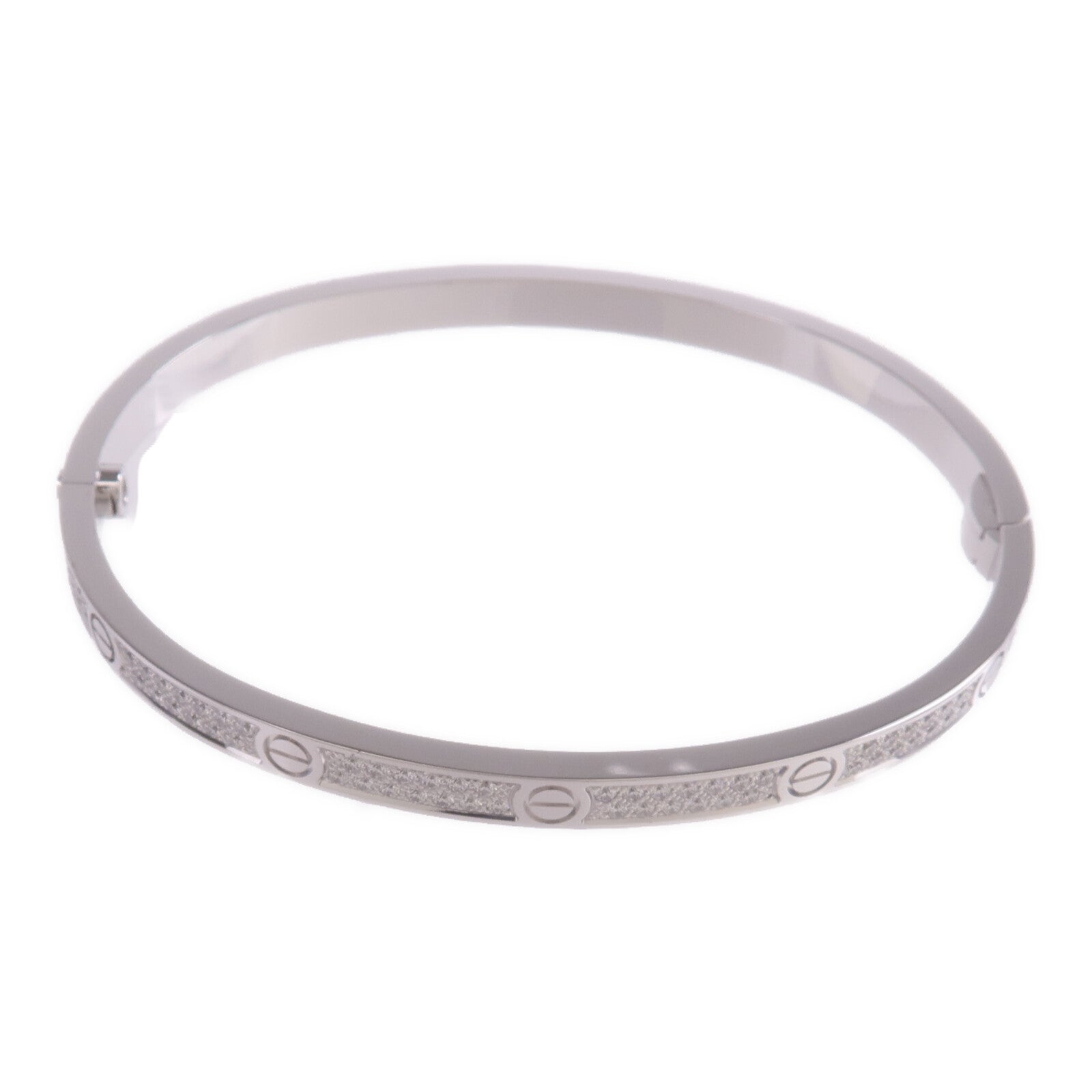 CARTIER 18K白金Love Bangle SM Full Diamond鑽石手鐲Cartier#16