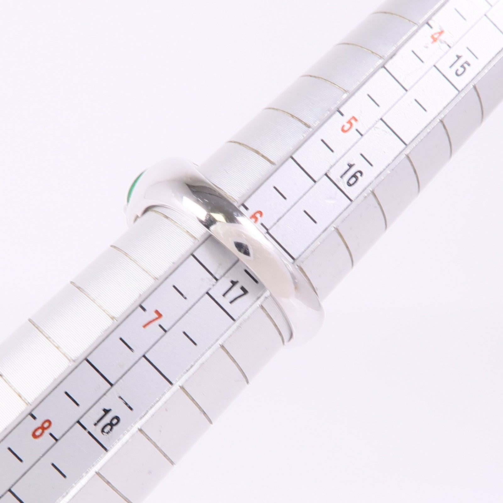 JEWELRY 【激減優惠】18K白金Jade/Diamond Ring翡翠/鑽石戒指US#6