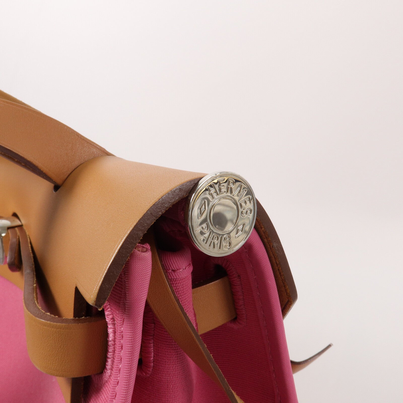HERMES 帆布Herbag PM手挽肩背兩用袋Pink