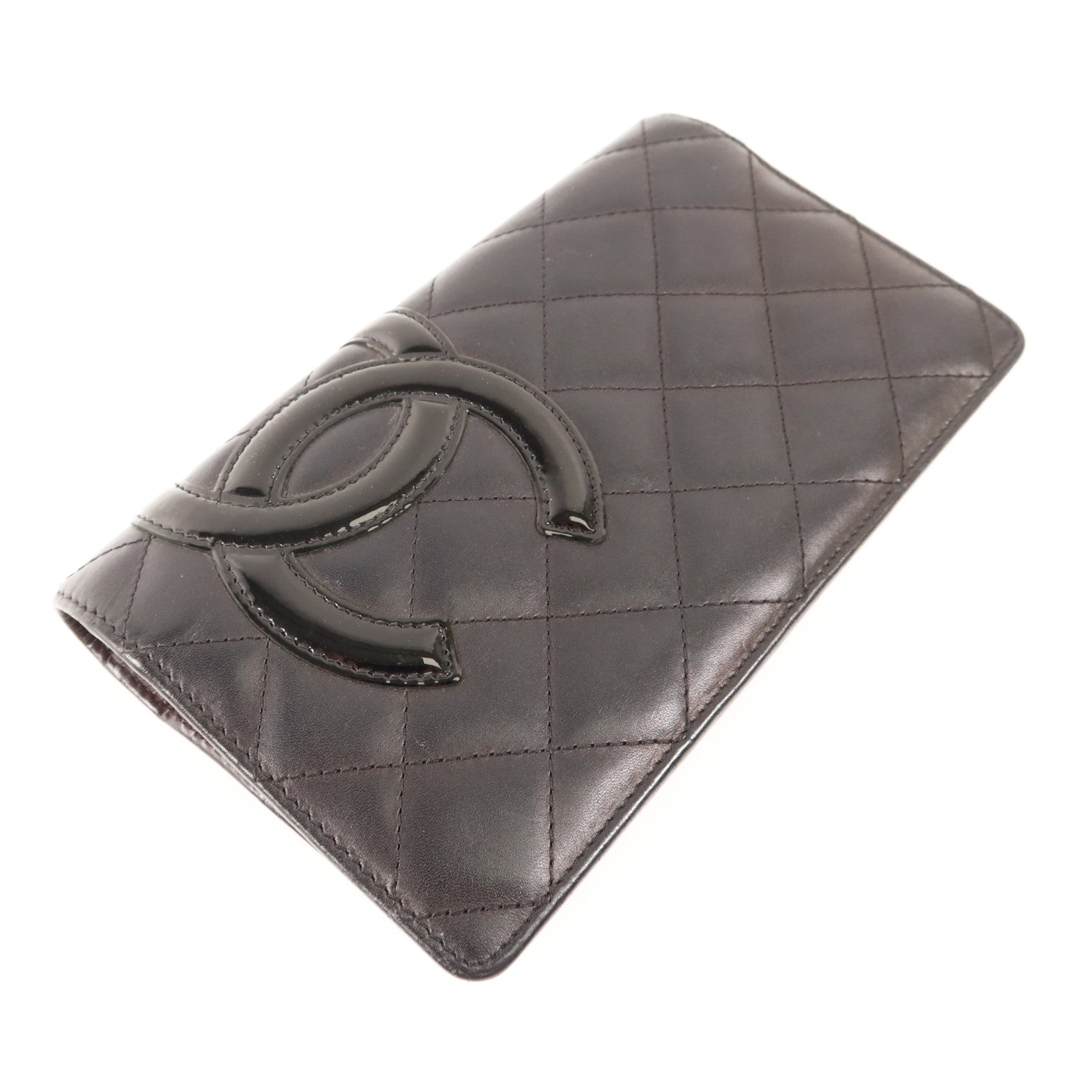 CHANEL 牛皮皮革Combon Long Wallet銀扣長錢包