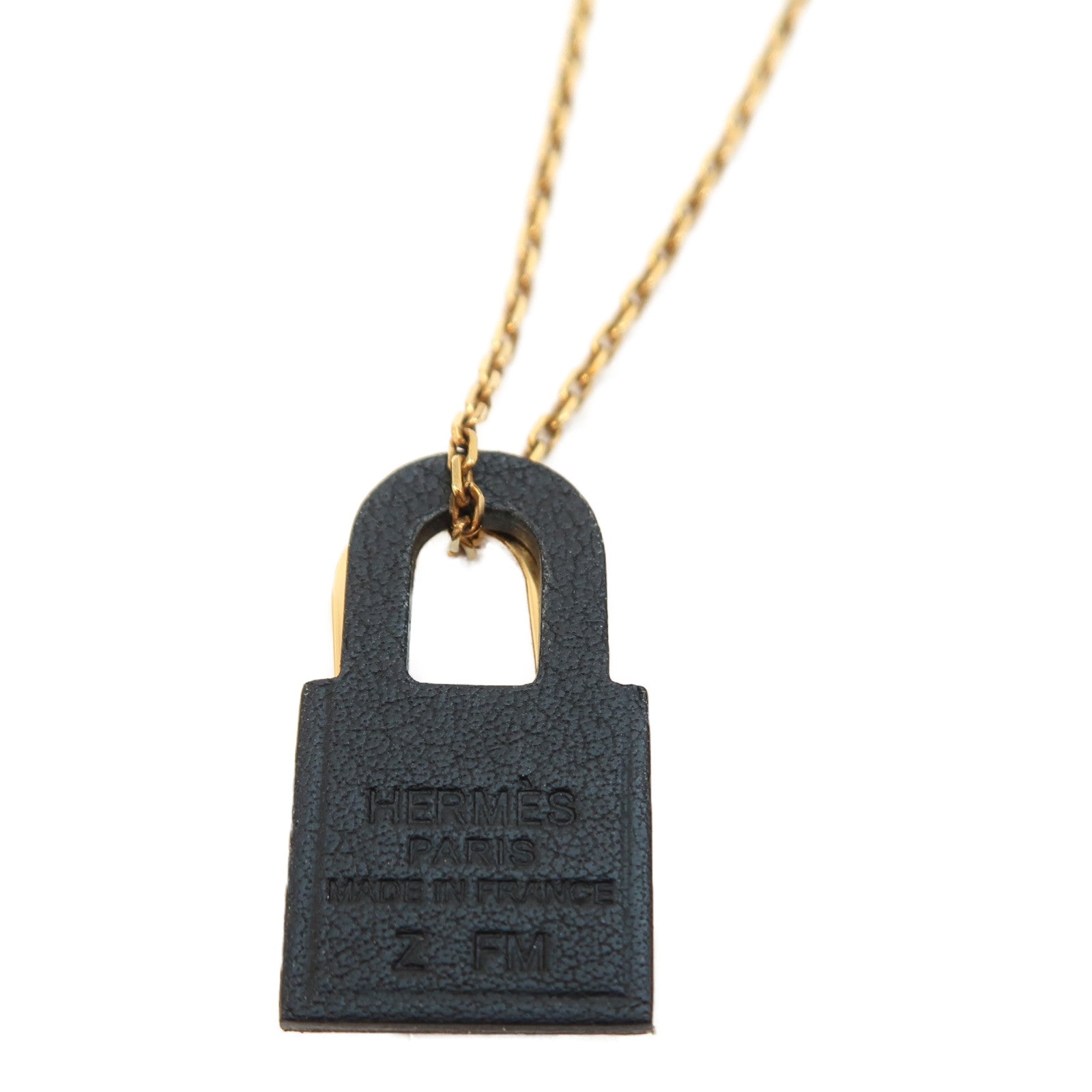 HERMES 金屬Necklace項鍊黑色/金色
