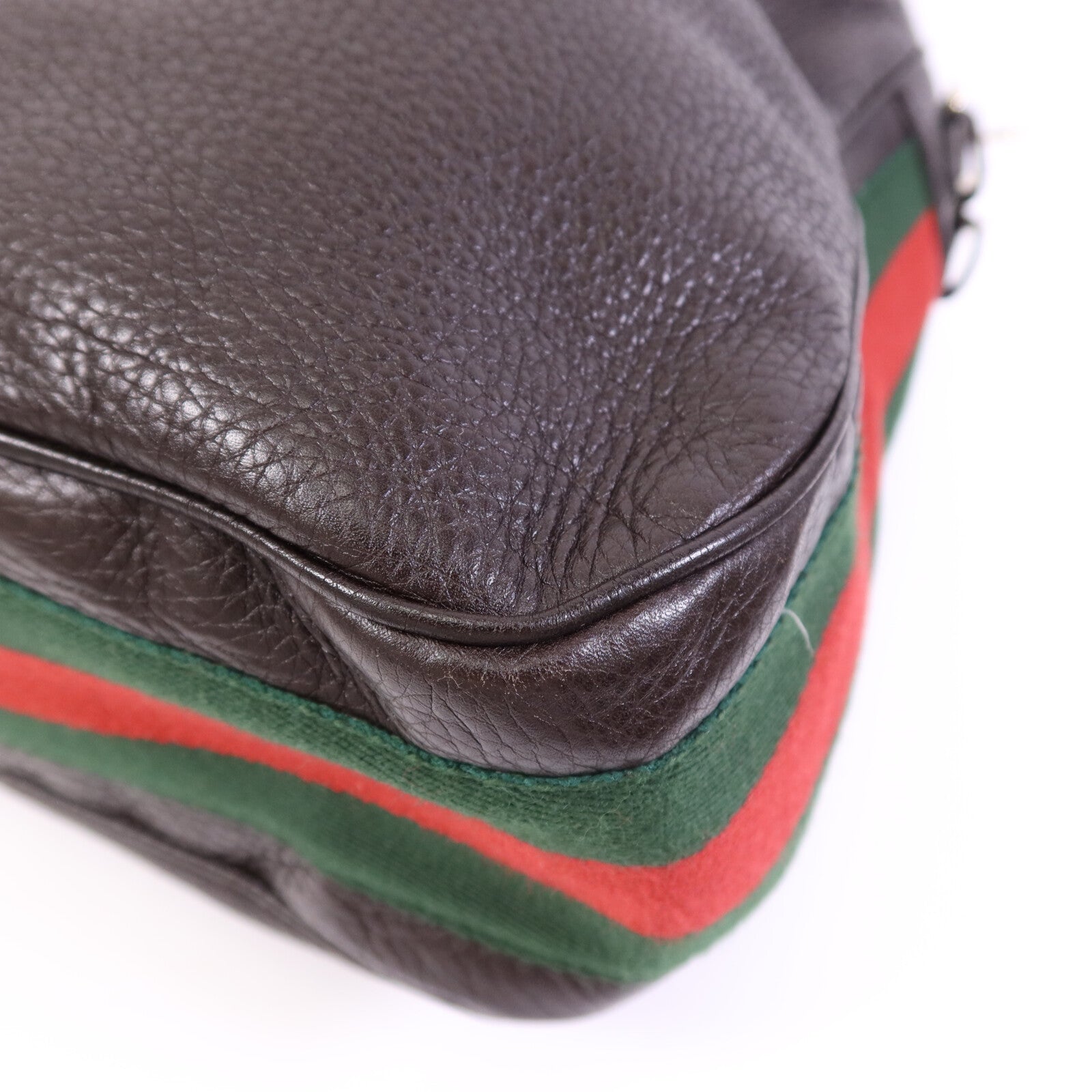 GUCCI 牛皮皮革Heritage Shouler Bag銀扣肩背袋
