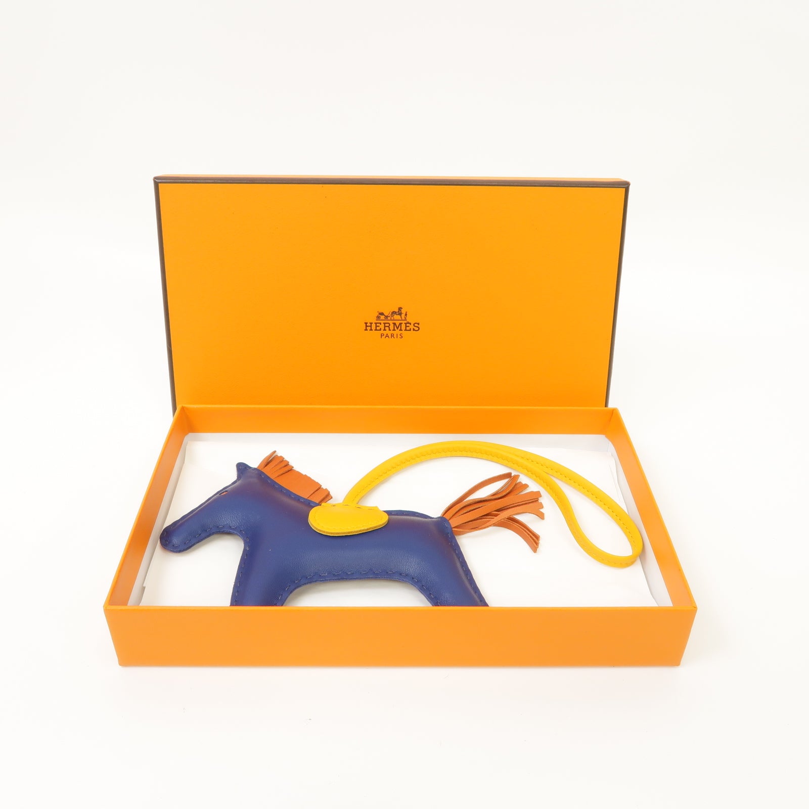 HERMES Agneau Milo皮革Rodeo Charm掛飾Bleu de Malte馬耳他藍色