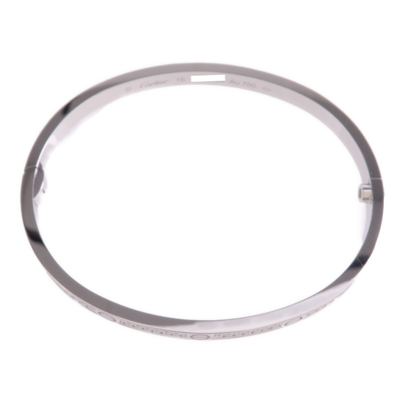 CARTIER 18K白金Love Bangle SM Full Diamond鑽石手鐲Cartier#16
