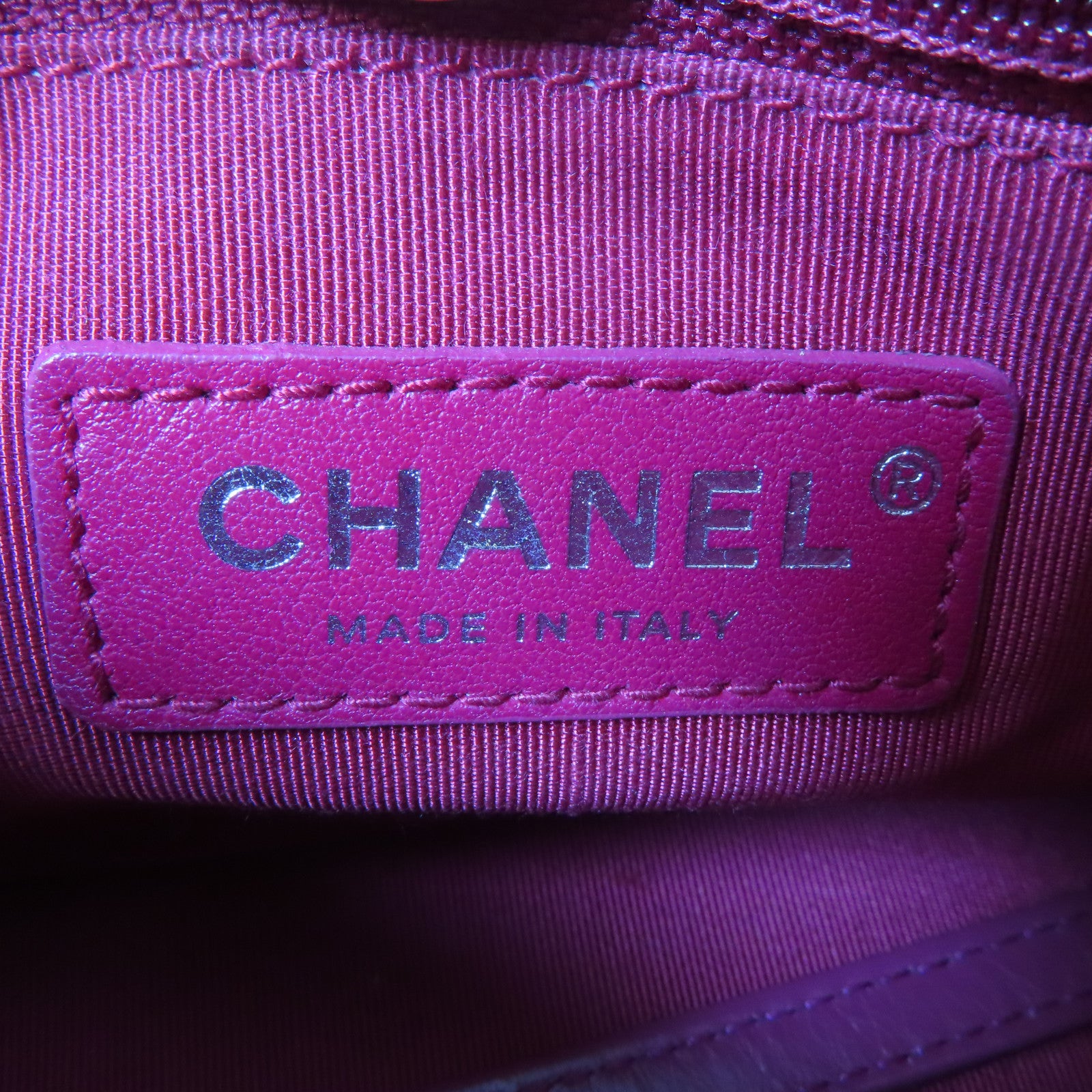 CHANEL 【激減優惠】菱格羊皮皮革Gabrielle金/銀扣鏈帶肩背袋粉紅色