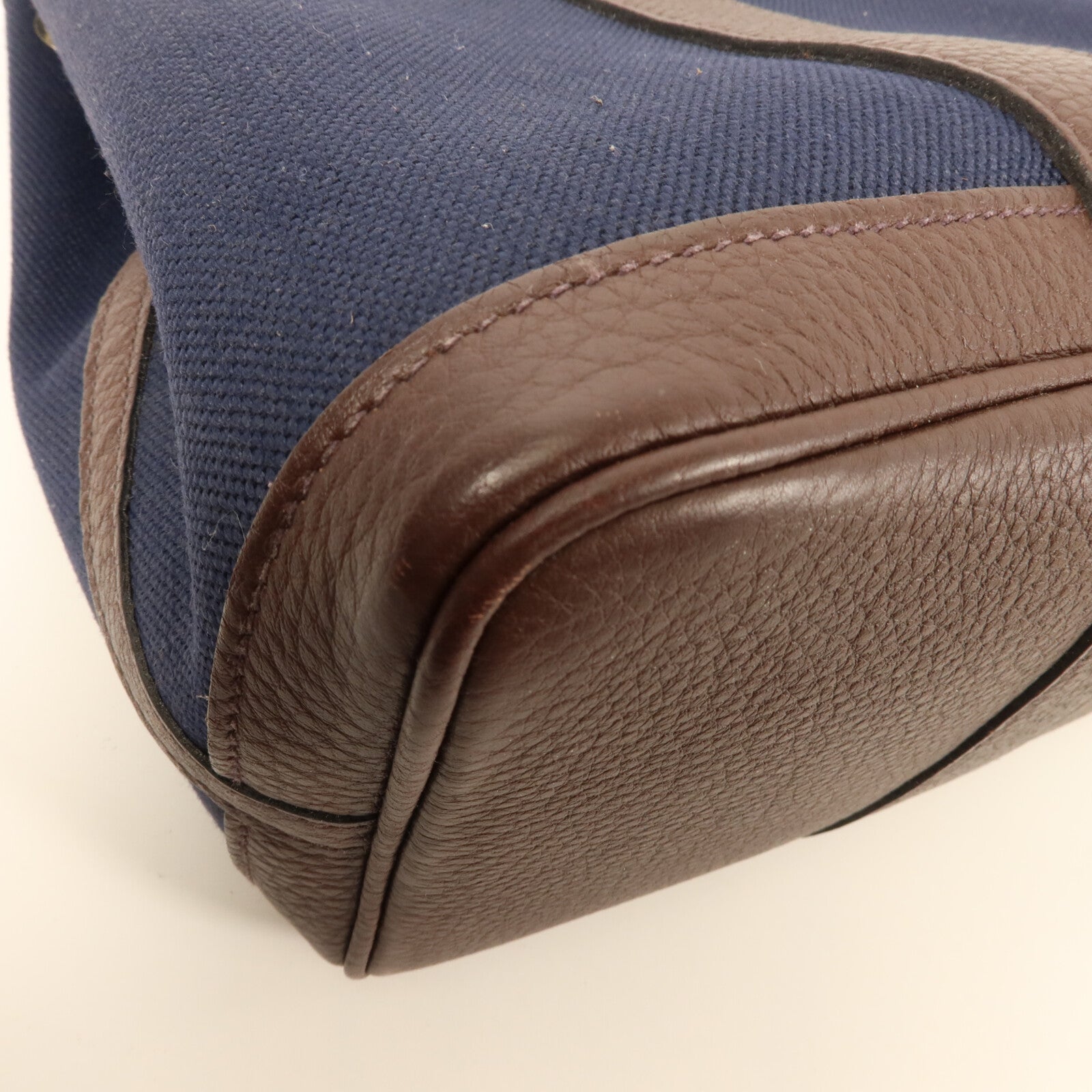 HERMES 帆布Garden Party TPM手挽袋Bleu Marine