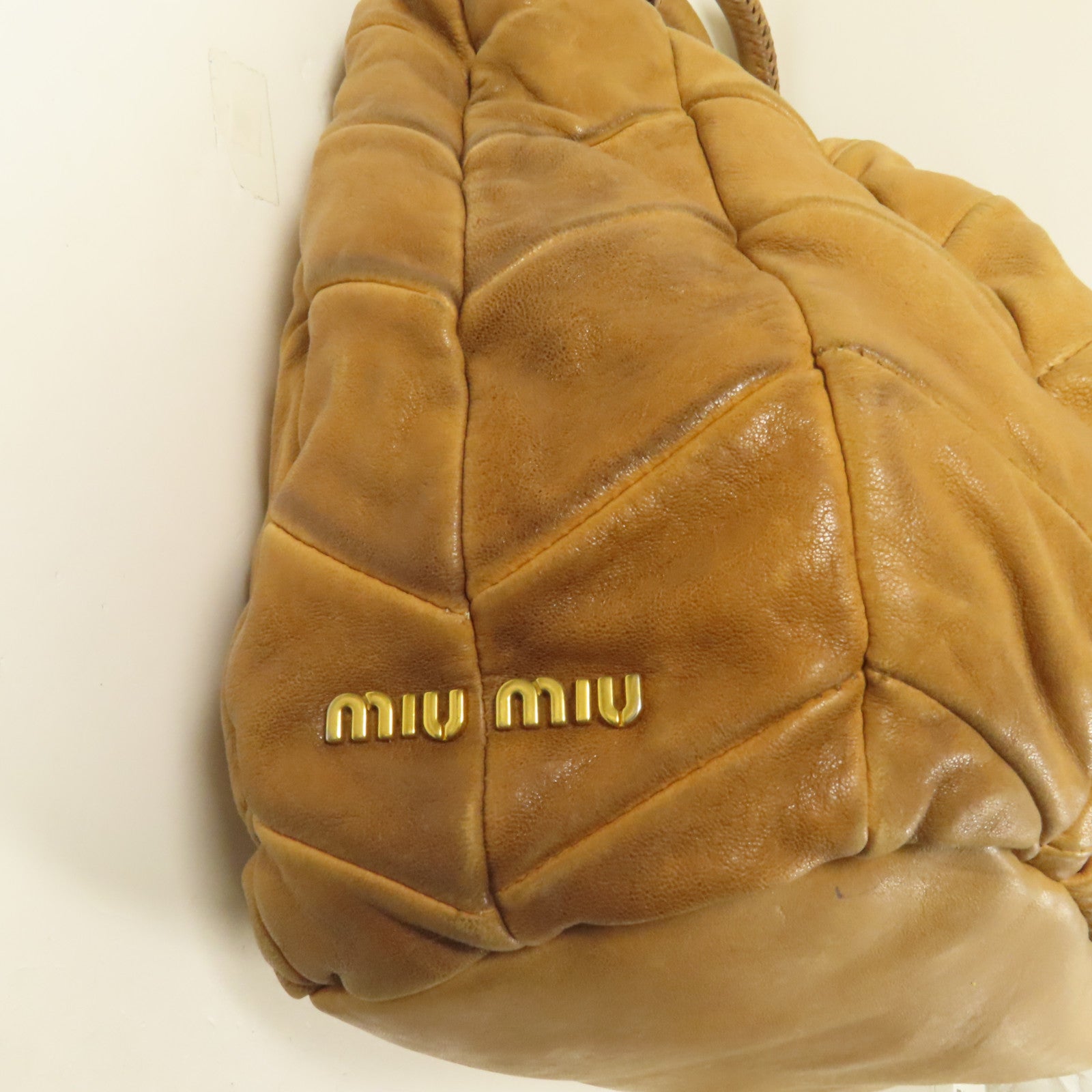 Miu Miu 牛皮皮革Shoulder Bag金扣手挽肩背兩用袋