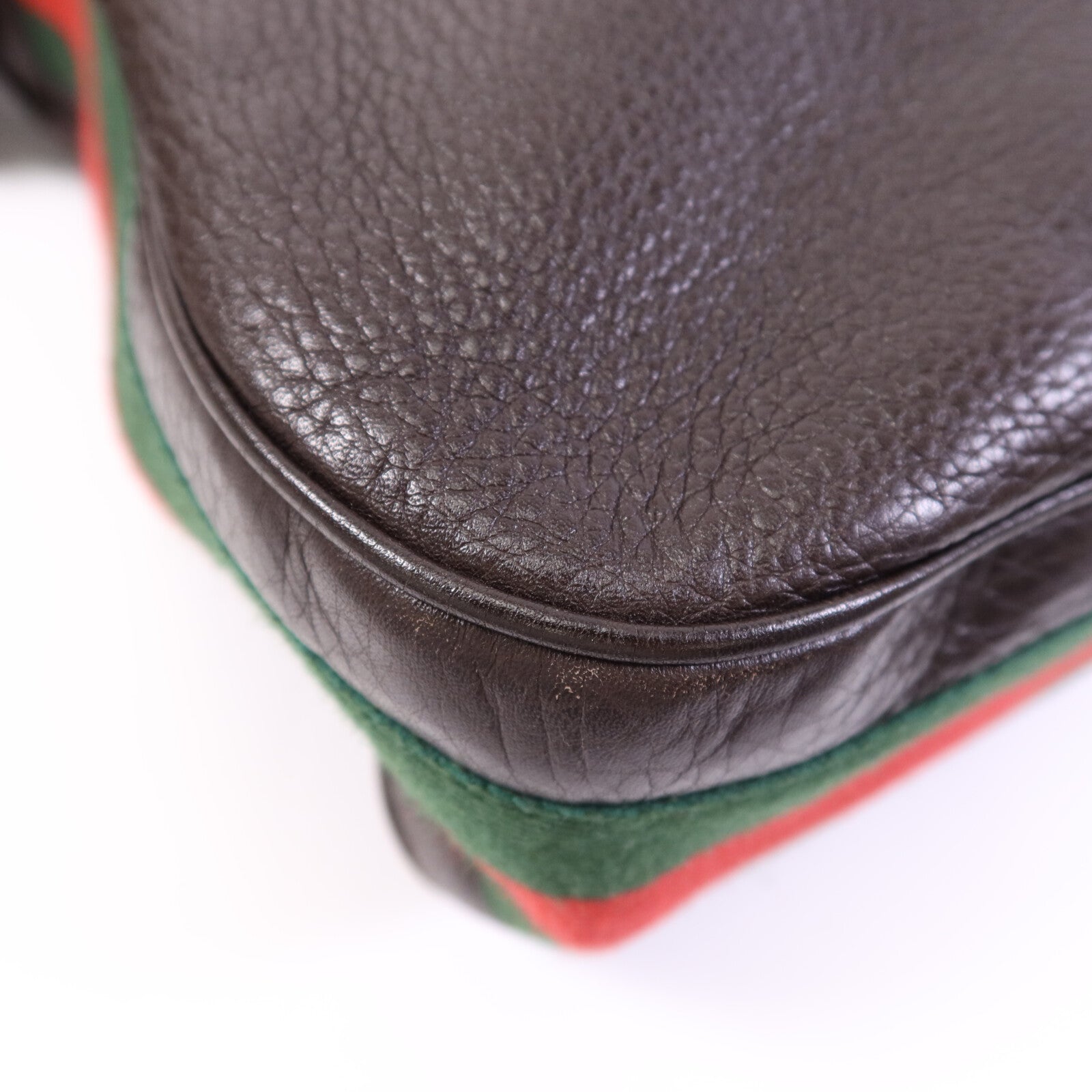 GUCCI 牛皮皮革Heritage Shouler Bag銀扣肩背袋