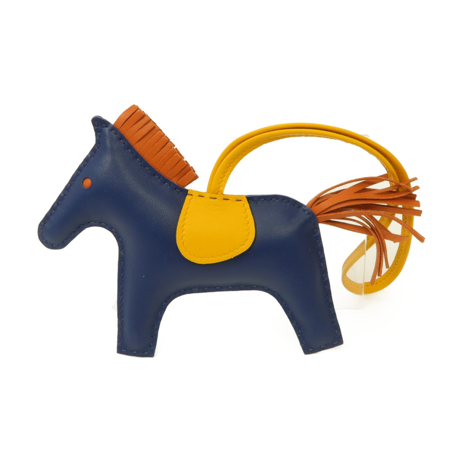 HERMES Agneau Milo皮革Rodeo Charm掛飾Bleu de Malte馬耳他藍色
