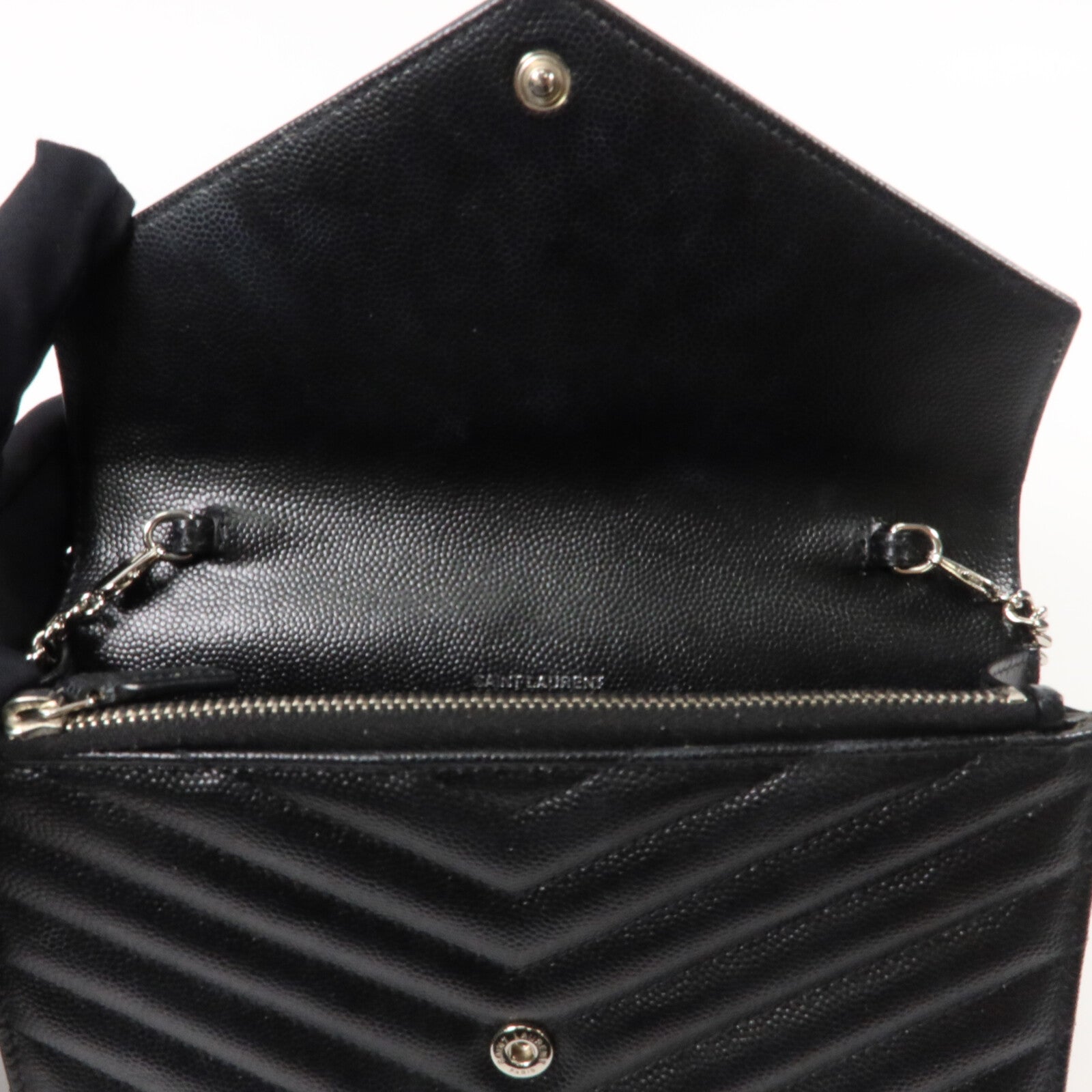 SAINT LAURENT 牛皮皮革Cassandra Envelope Chain Wallet鏈帶肩背袋