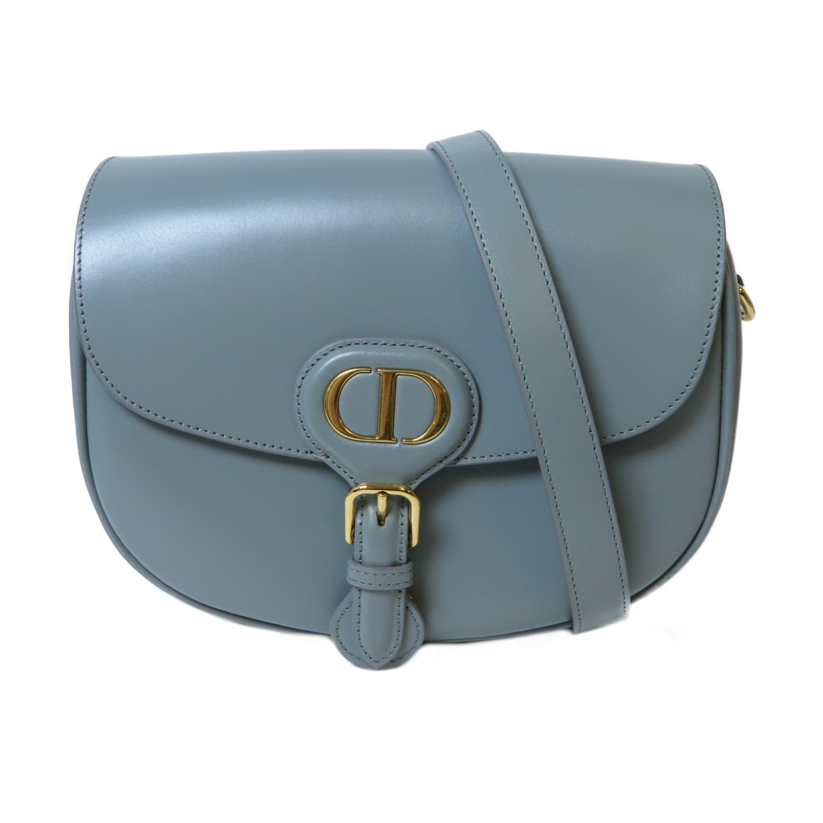 Dior 【激減優惠】牛皮皮革Bobby Bag金扣肩背袋灰色