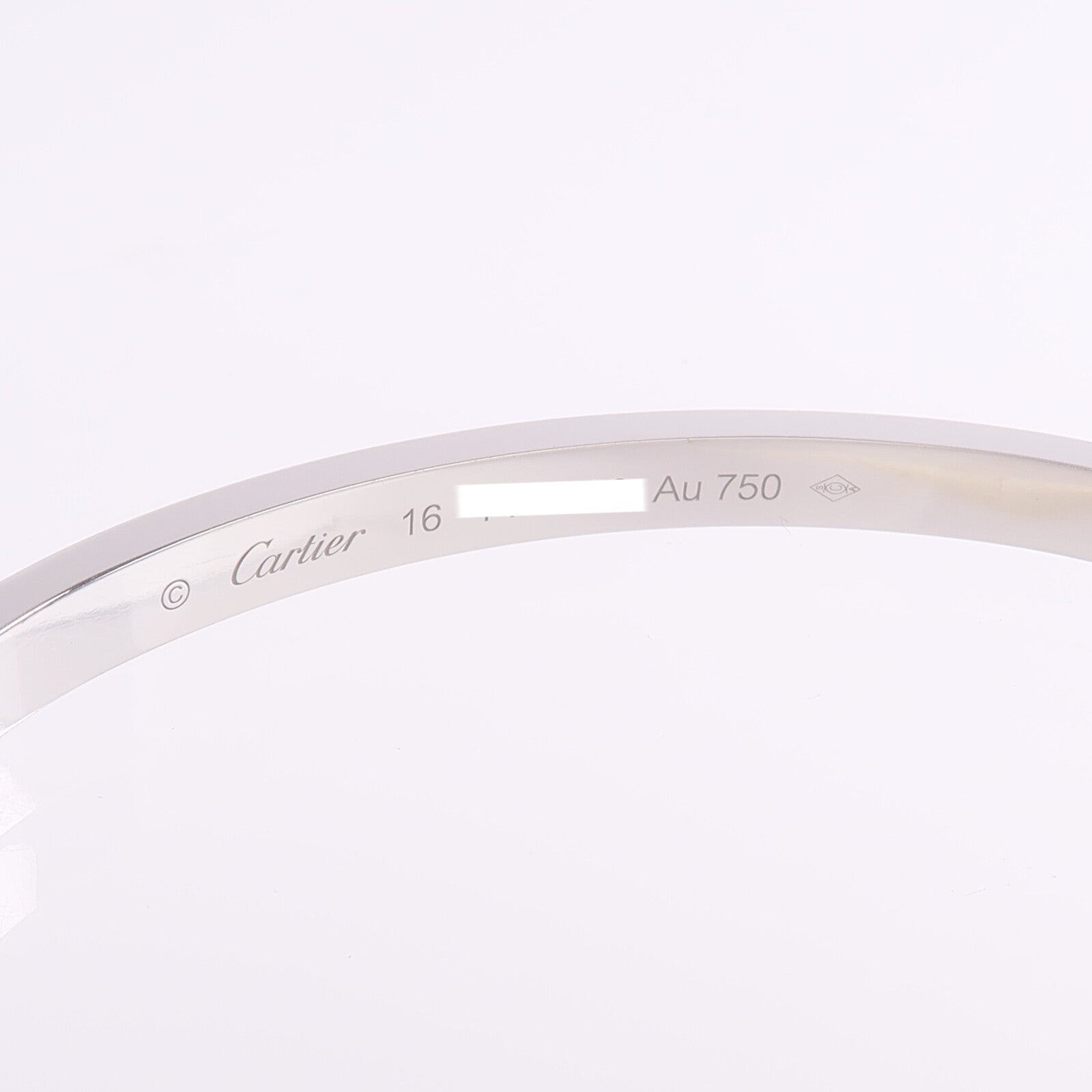 CARTIER 18K白金Love Bangle SM Full Diamond鑽石手鐲Cartier#16