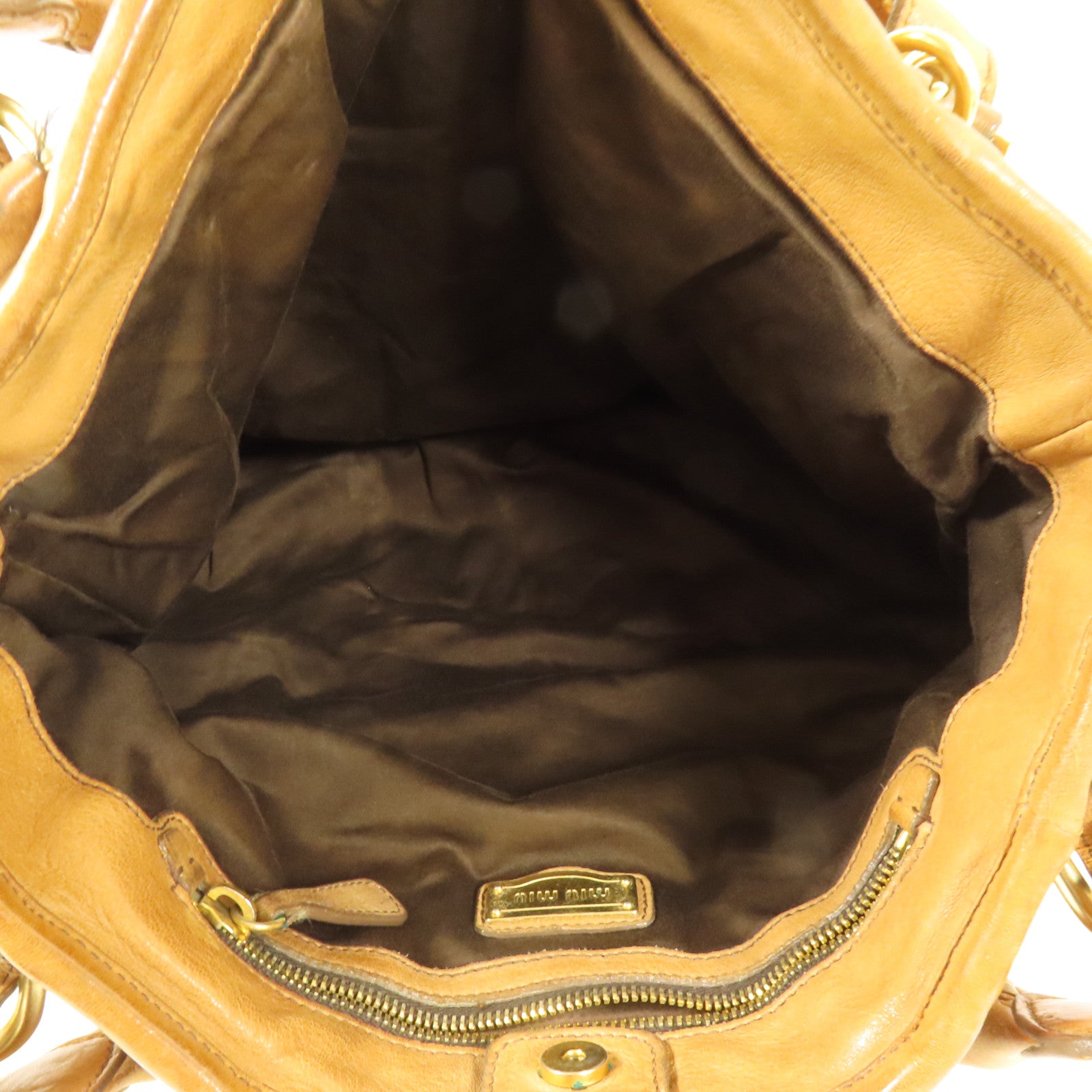 Miu Miu 牛皮皮革Shoulder Bag金扣手挽肩背兩用袋