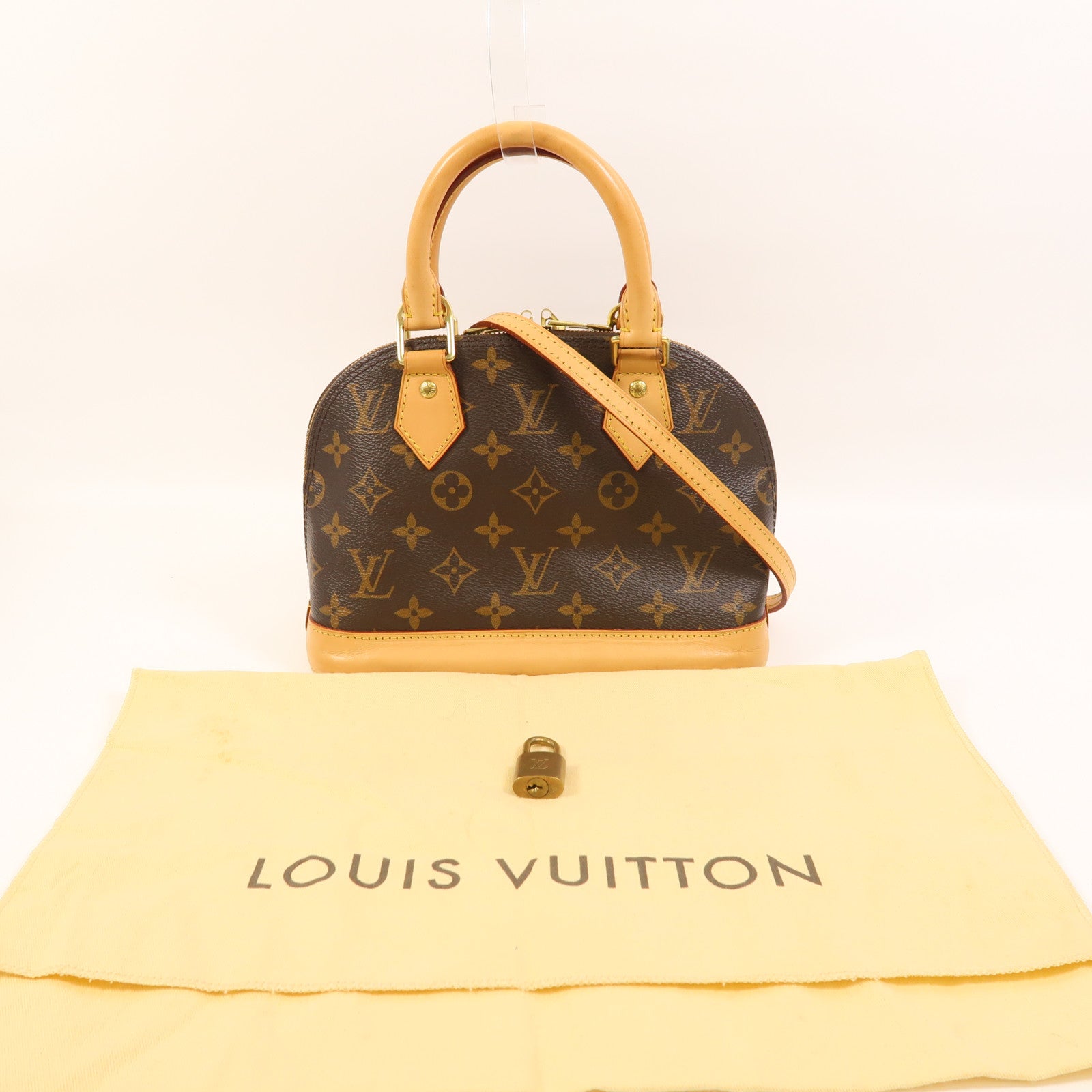 LOUIS VUITTON Monogram Alma BB金扣手挽肩背兩用袋