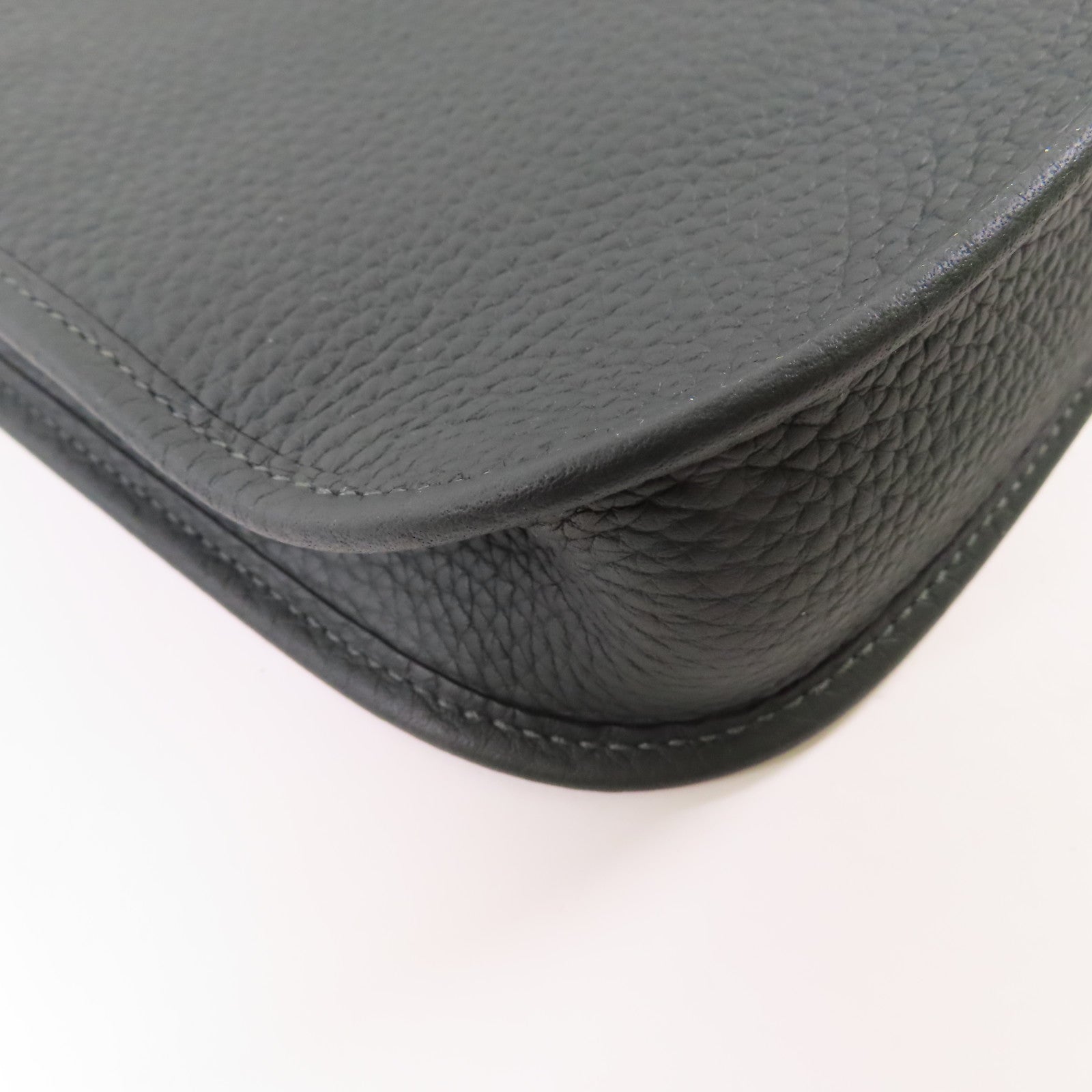 HERMES 【激減優惠】Clemence皮革Evelyne TPM金扣肩背袋Vert Fonce