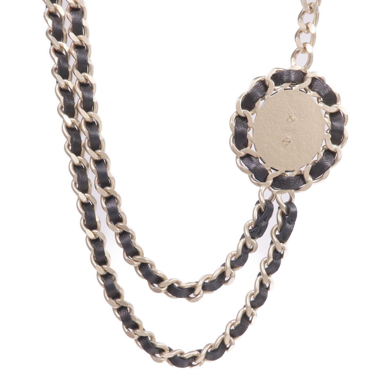CHANEL 金屬/皮革Necklace項鍊