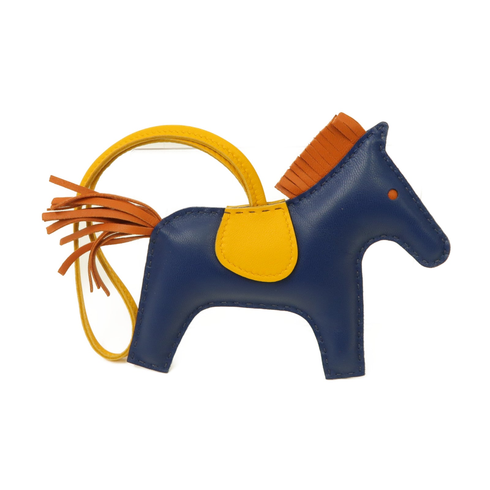 HERMES Agneau Milo皮革Rodeo Charm掛飾Bleu de Malte馬耳他藍色