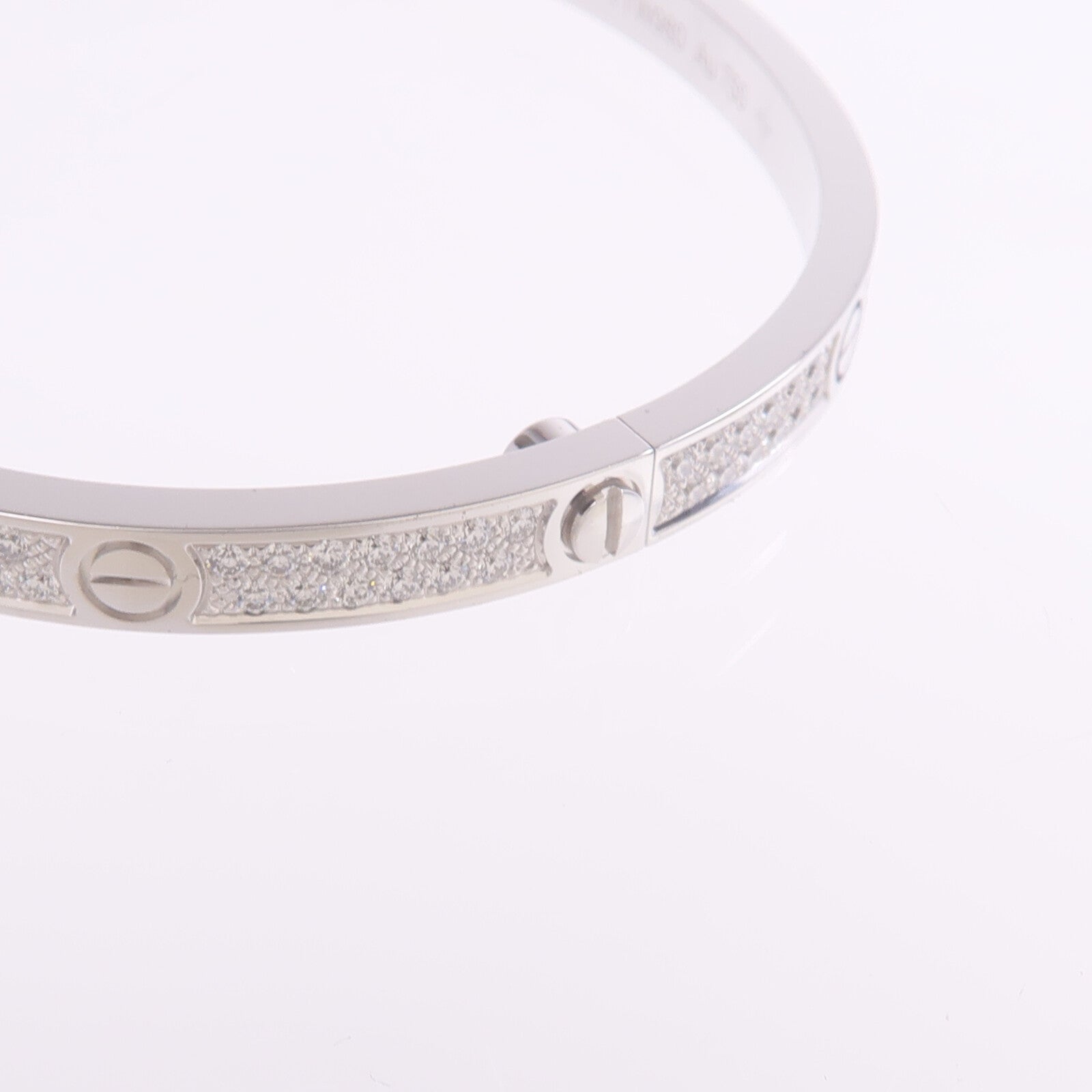 CARTIER 18K白金Love Bangle SM Full Diamond鑽石手鐲Cartier#16