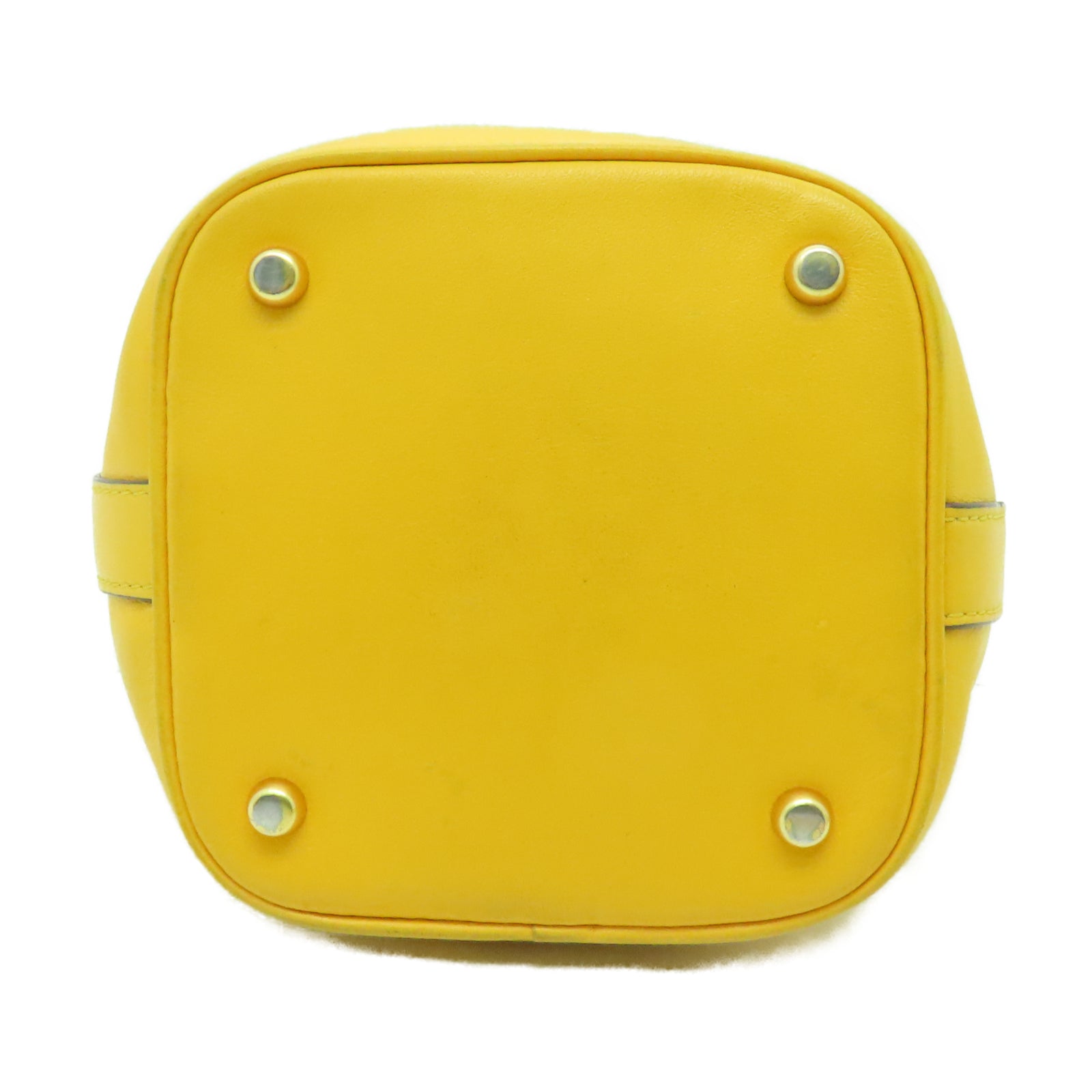 Tory Burch 【激減優惠】牛皮皮革Bucket Bag金扣手挽肩背兩用袋黃色