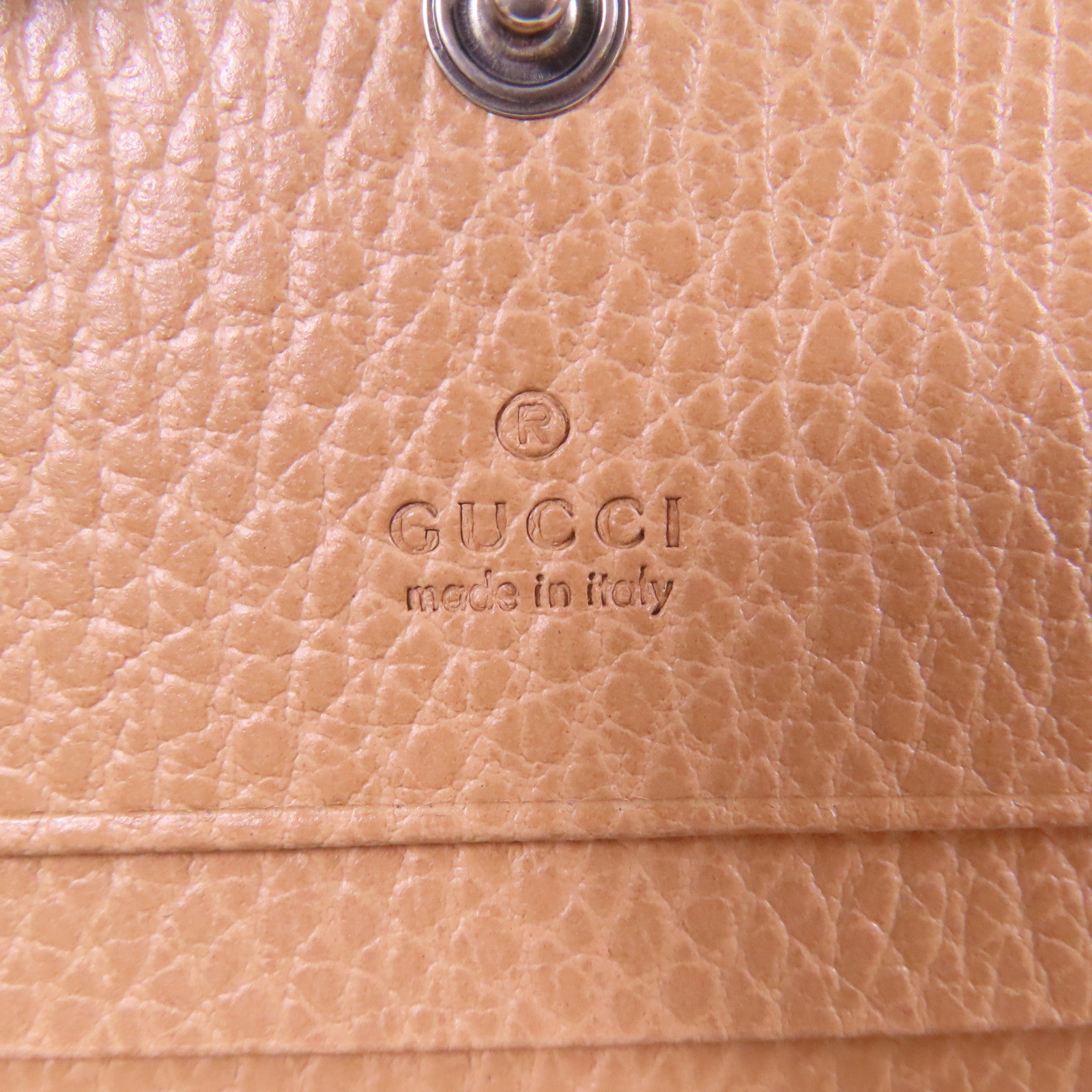 GUCCI 牛皮皮革Wallet銀扣錢包啡色
