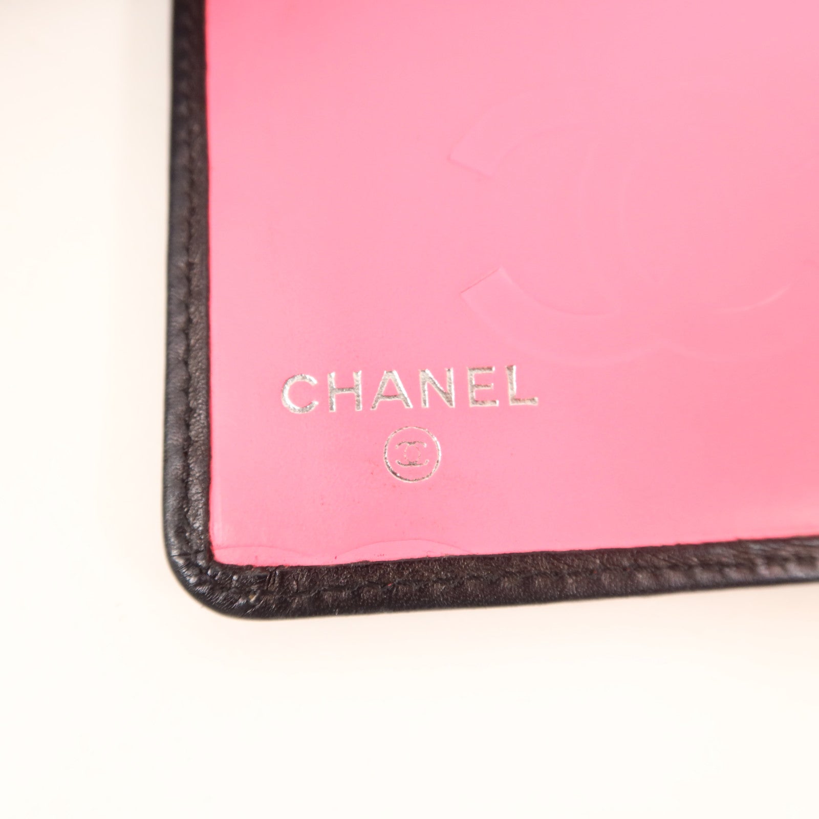 CHANEL 牛皮皮革Combon Long Wallet銀扣長錢包