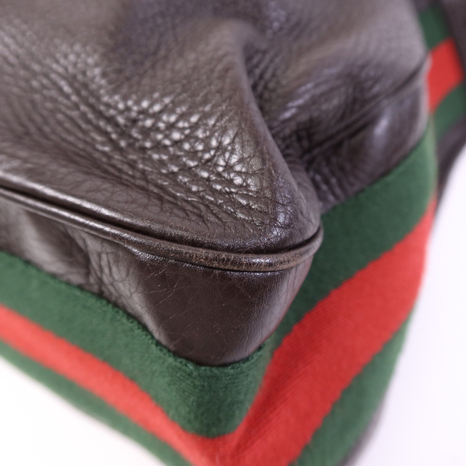 GUCCI 牛皮皮革Heritage Shouler Bag銀扣肩背袋