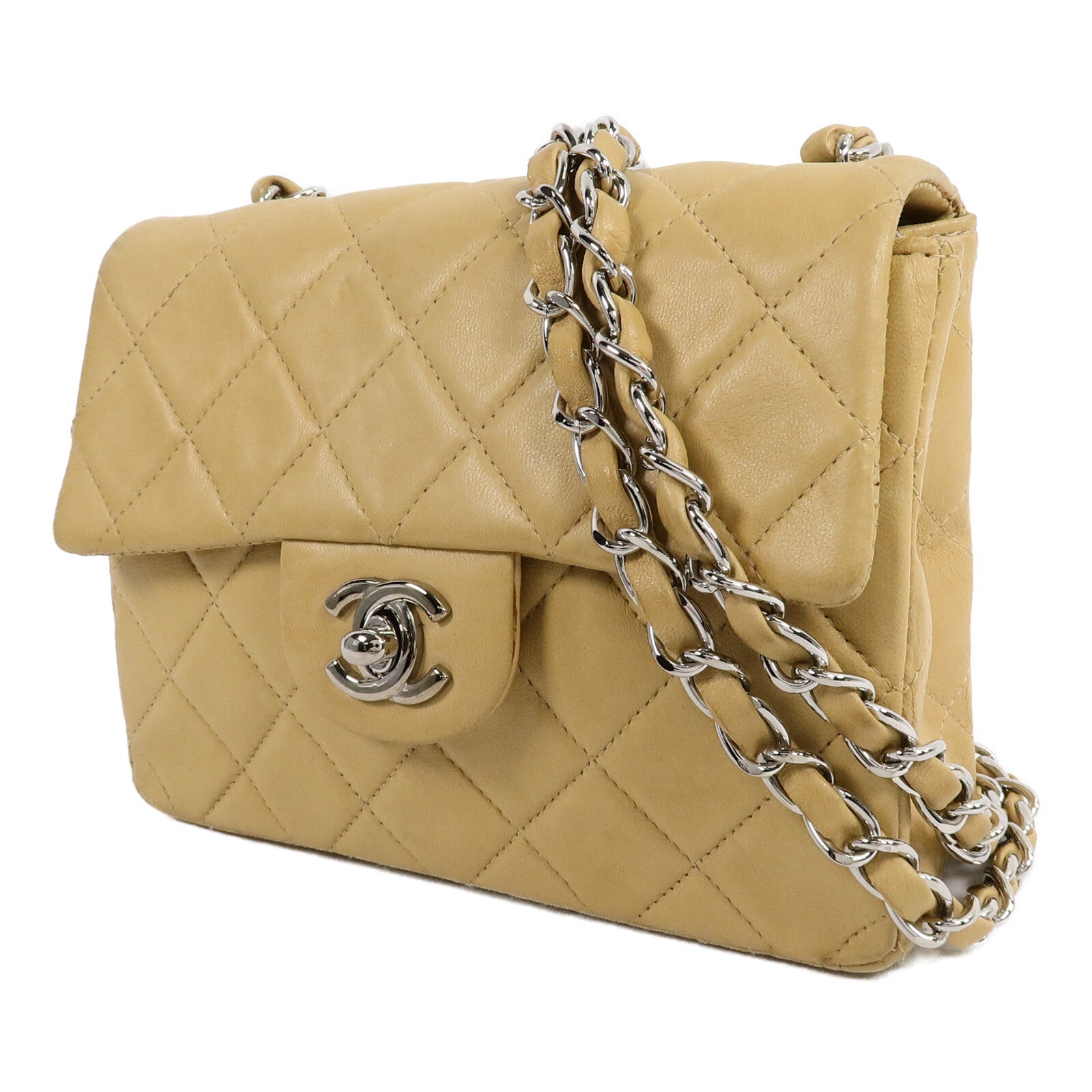 CHANEL 羊皮皮革Mini Classic 17鏈帶肩背袋