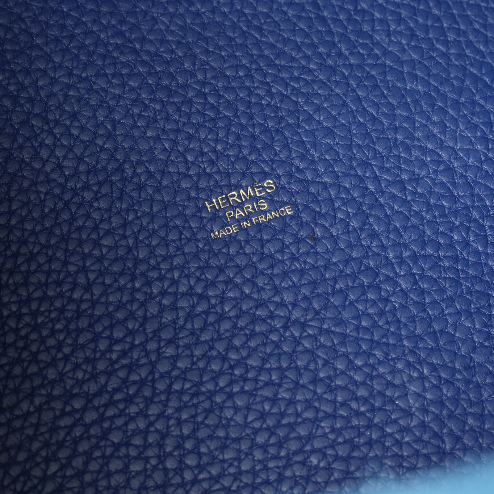 HERMES Clemence皮革Picotin MM手挽袋Blue/Vert Bosphore